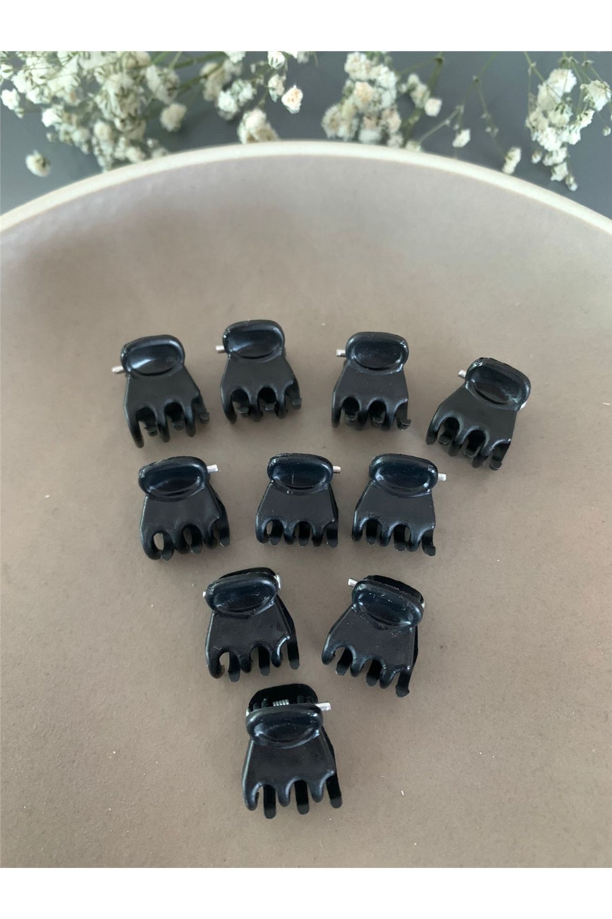 Mini black hair clips on sale