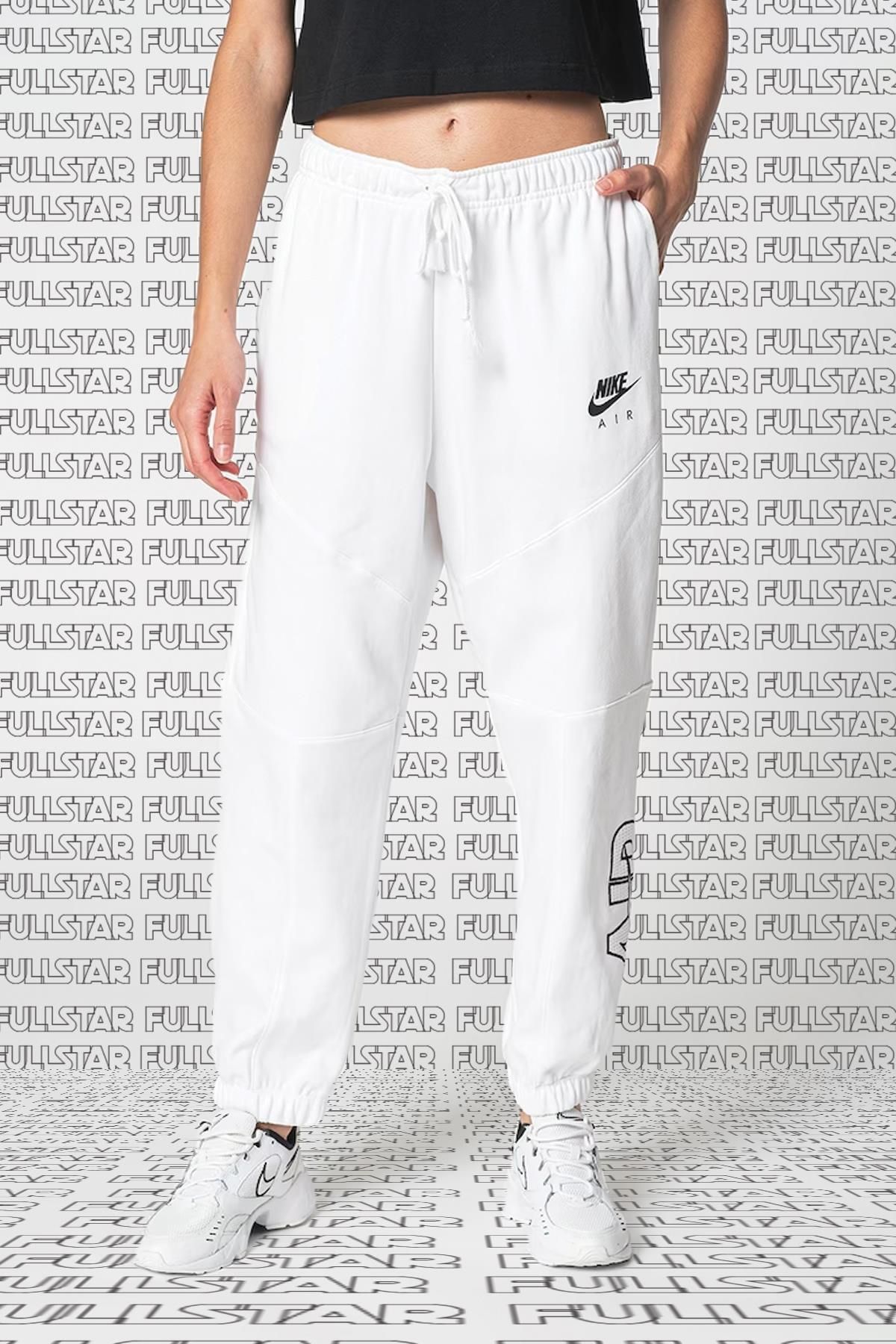 Nike Air Fleece Loose Fit Sweat Pants White Loose Cut Women's Sweatpants  White - Trendyol