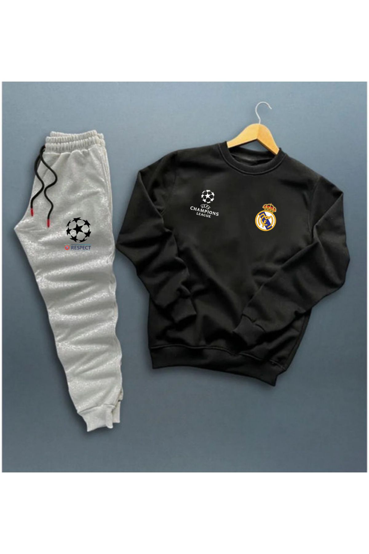 Pisa Art Real Madrid Champions League Special Design Round Neck