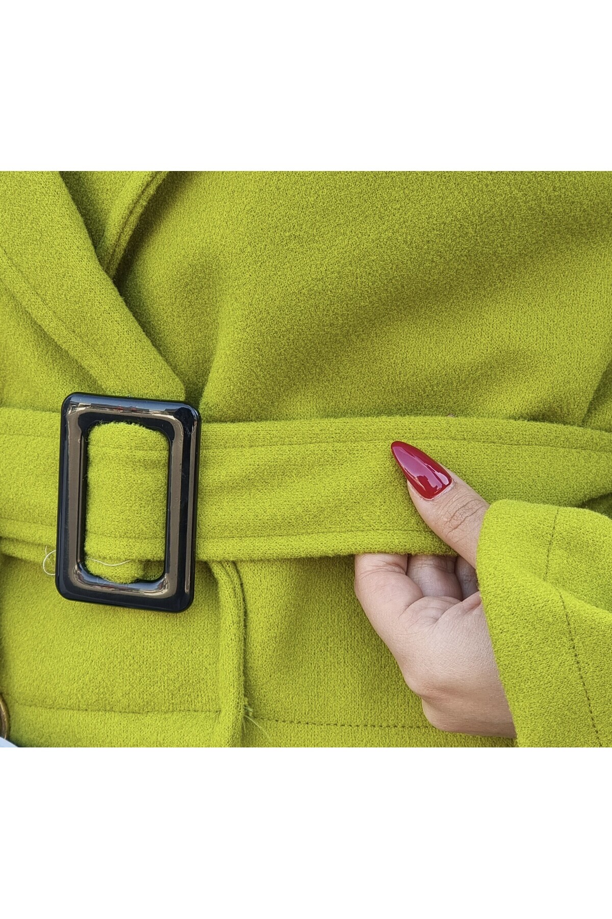 Esre Store 4436 - Kısa Tesettür Kaban Yeşil