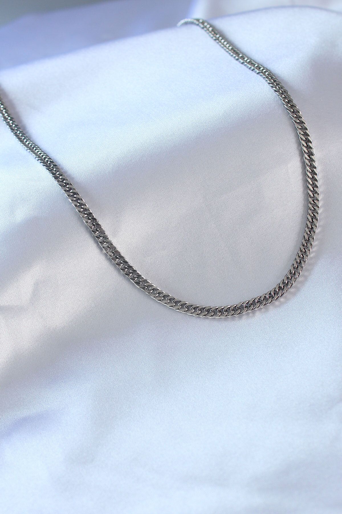 Clariss 316L Steel Silver Color Chain Model Men s Necklace Trendyol