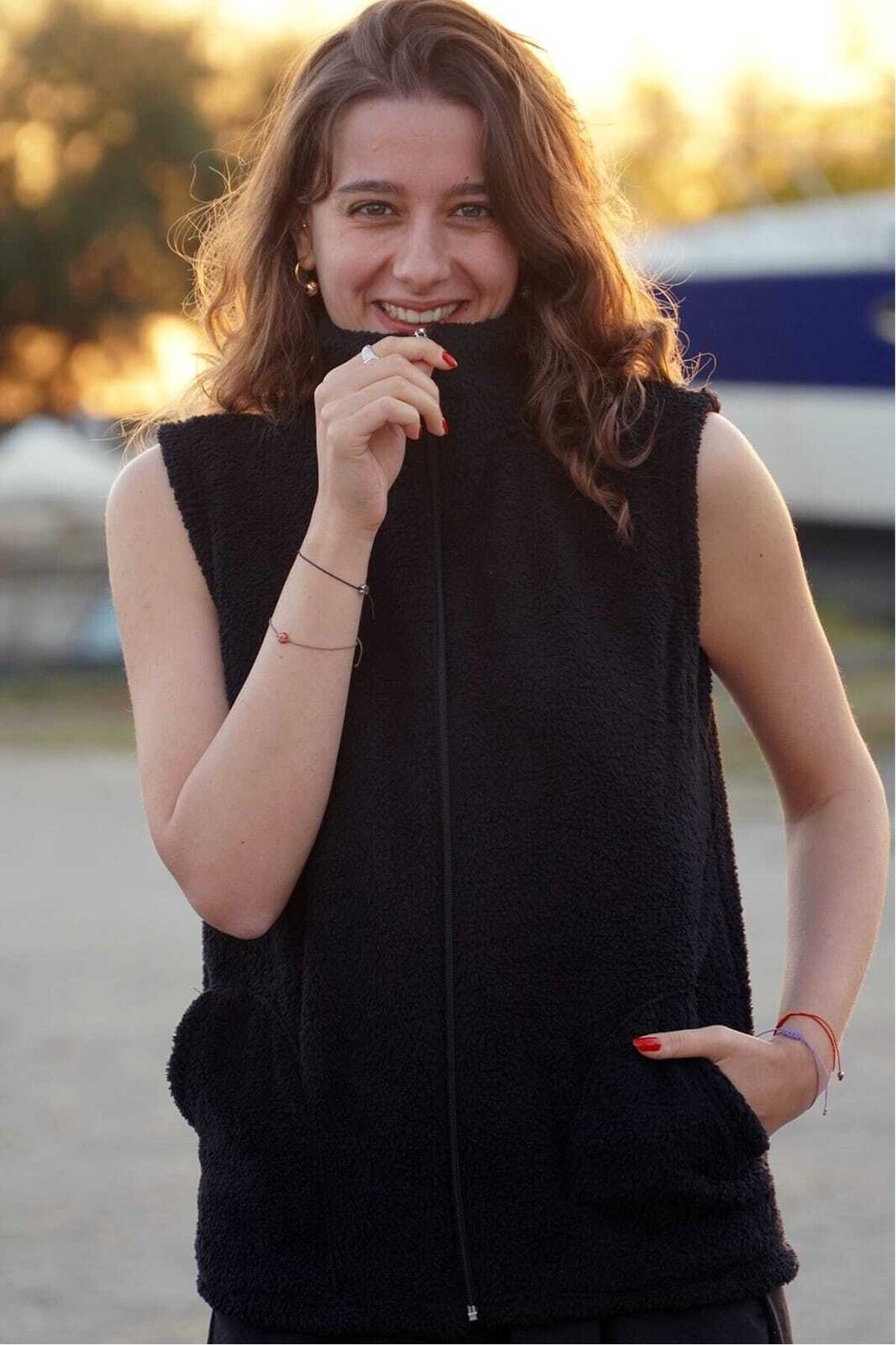 Woman within best sale fleece vest