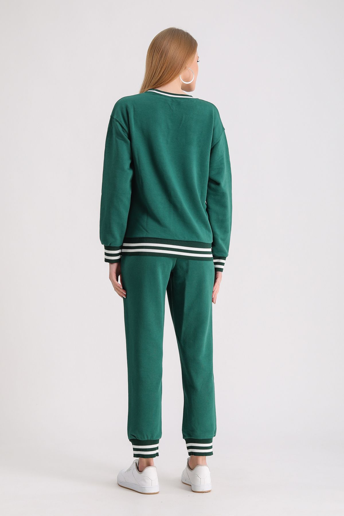WESTBRAND-Knitted Rib Embroidered Sweatshirt Set 100% Cotton 6