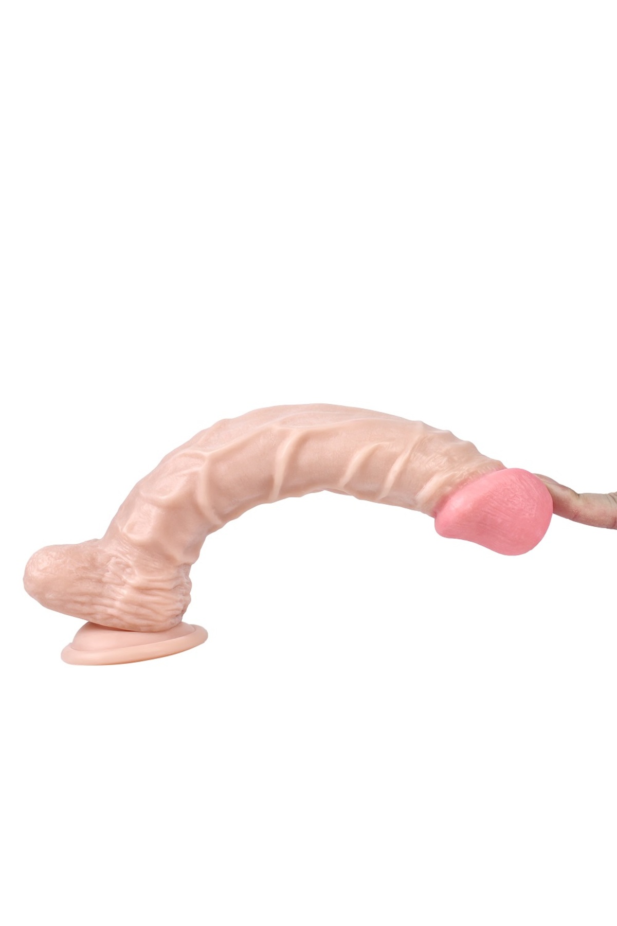 Hızlıexpress 25 cm Vantuzlu Gerçekçi Realistik Kalın Penis Dev Dildo 5