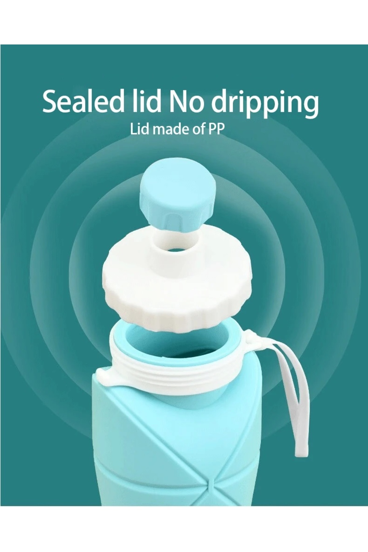 Janva Katlanır yer kaplamayan motivasyon suluk su şişesi matarası Kamp Öğrenci Anne Bebek Sporcu Bİsiklet fotoğrafı 4 (önizleme)