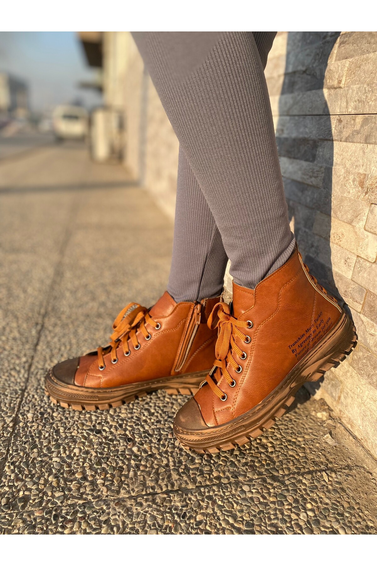 Hera Erica Kahverengi Cilt Bağcıklı Bot