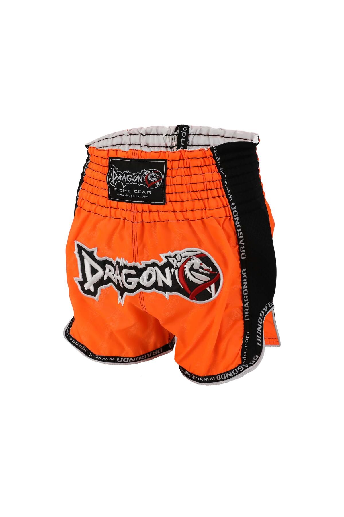 تجهیزات بوکس نارنجی شورت های نئونی کوتاه MT3036 Muay Thai Dragondo