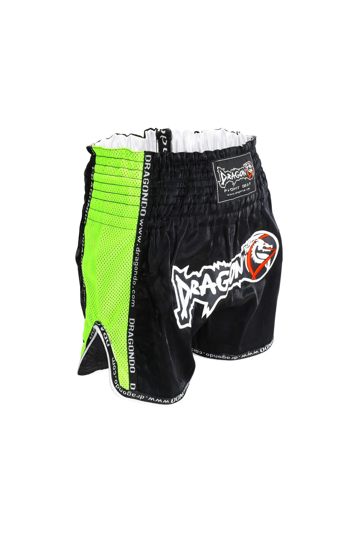 تجهیزات بوکس مشکی MT3035 Muay Thai Short ویژه بافندگی شورت های تایلندی Dragondo
