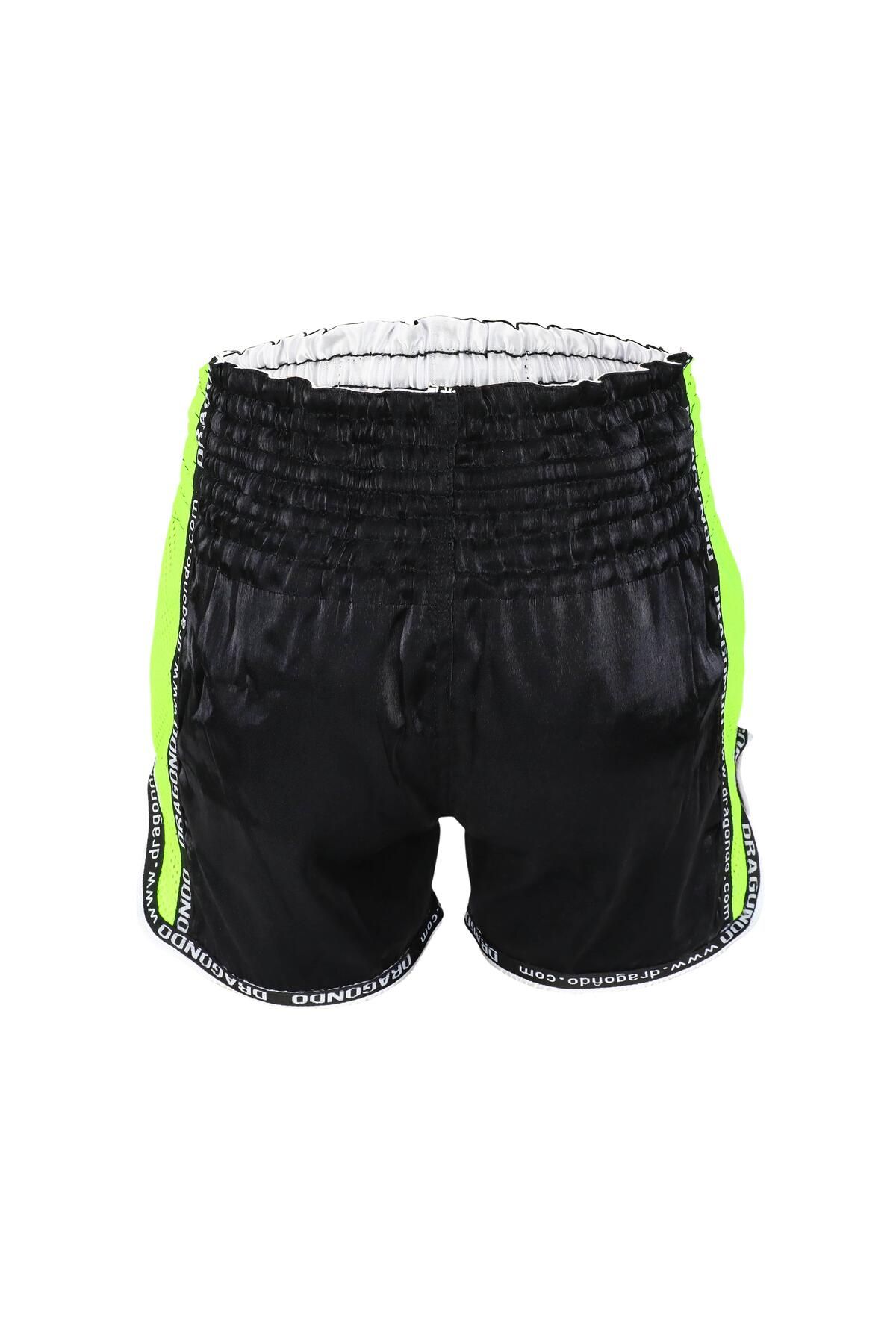 تجهیزات بوکس مشکی MT3035 Muay Thai Short ویژه بافندگی شورت های تایلندی Dragondo