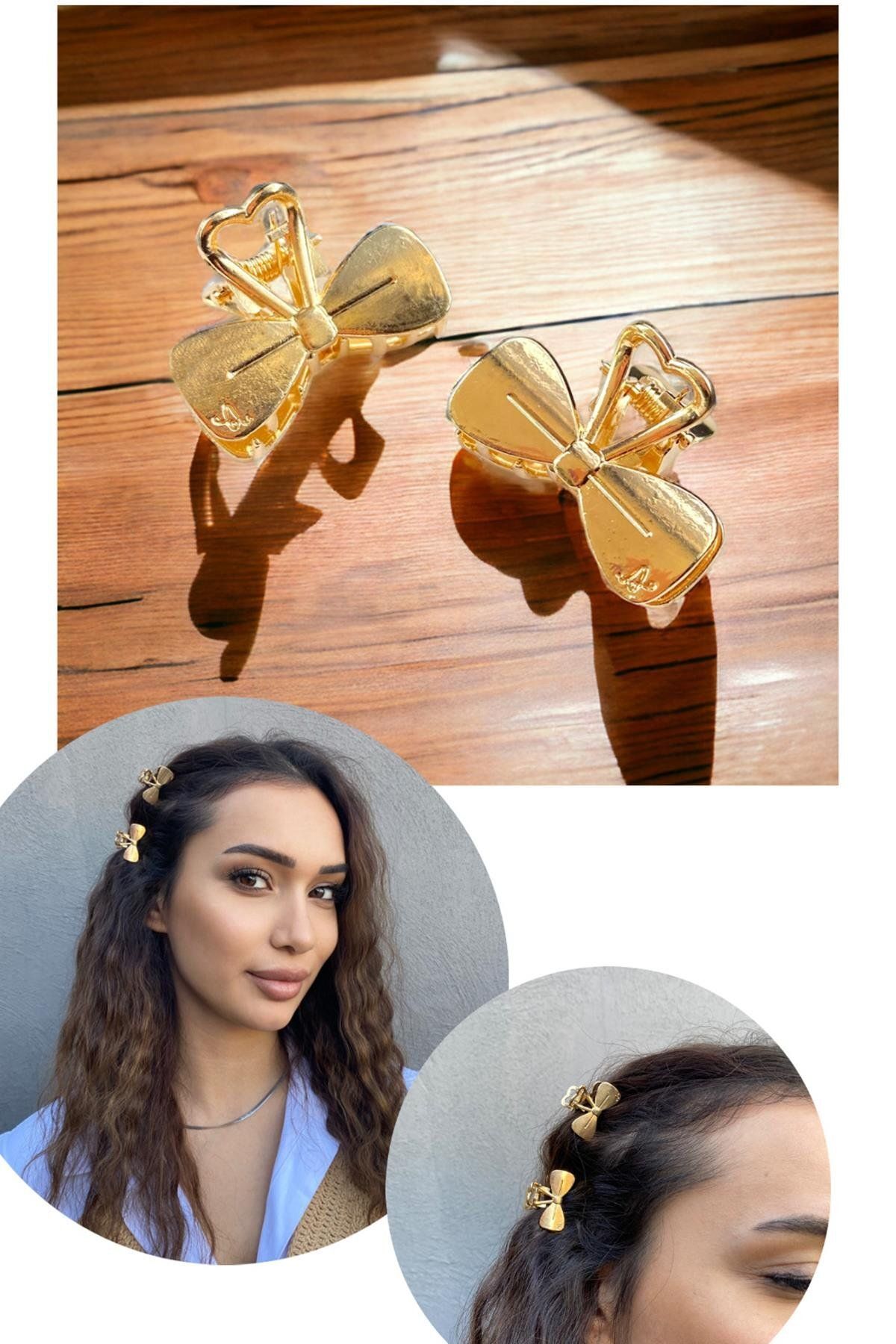 Tak t r Hair Clip Gold colored