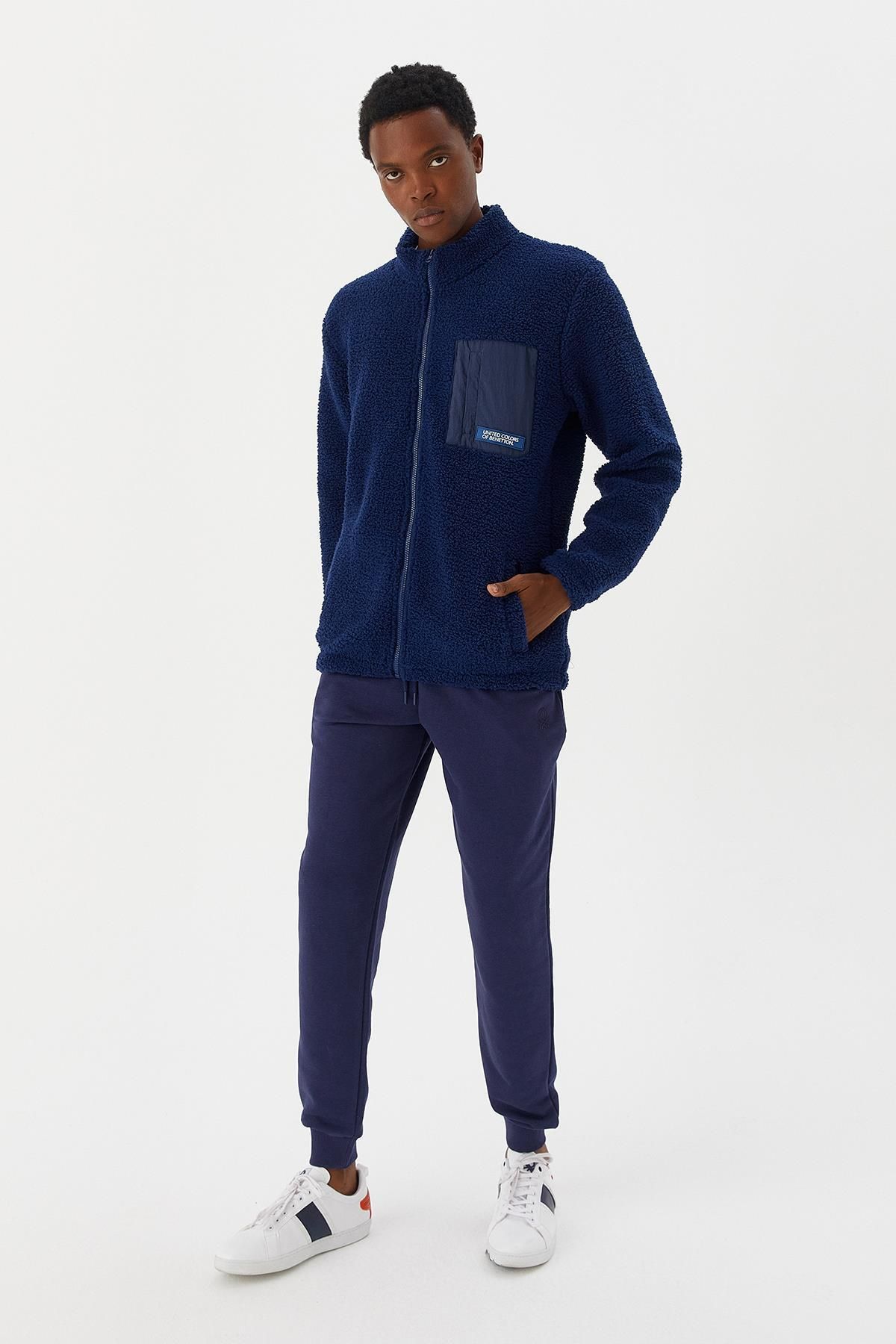 United Colors of Benetton Cardigan Dark blue Regular fit