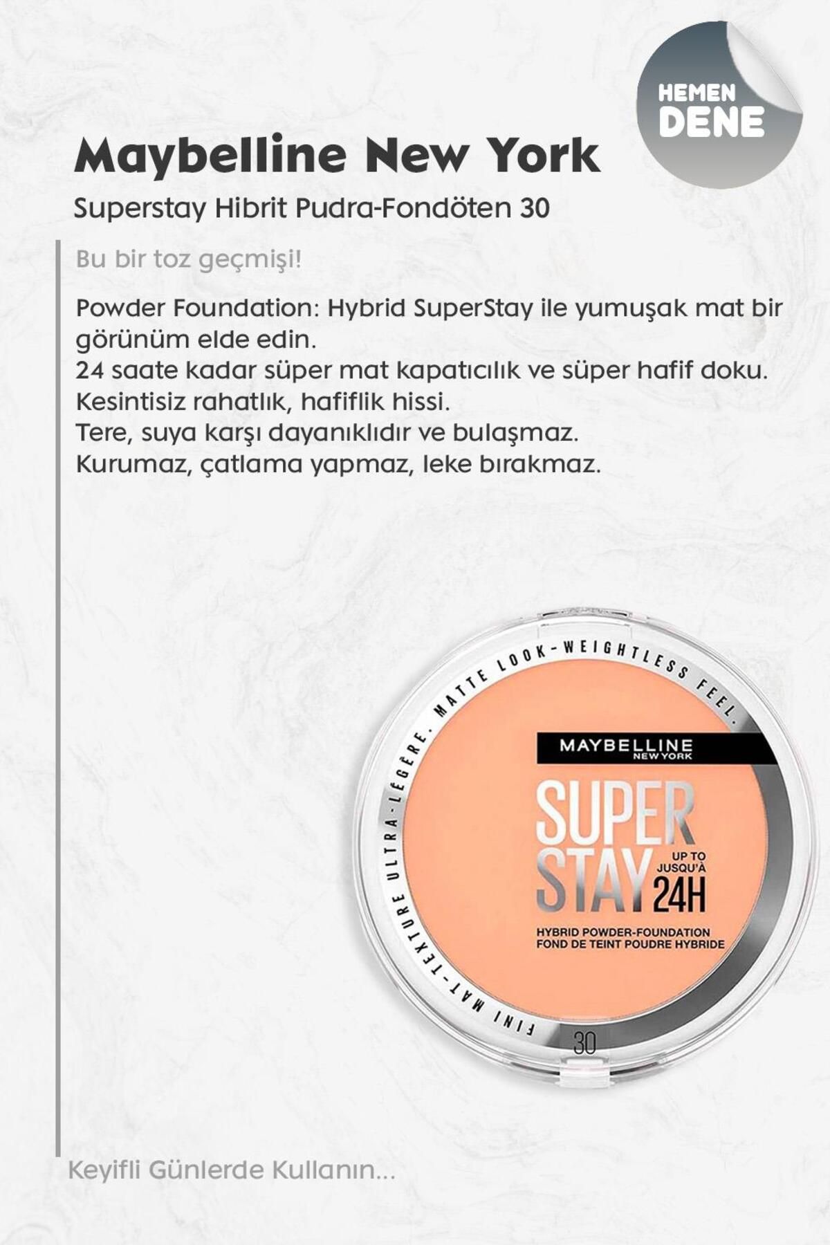 بنیاد پودر هیبریدی Maybelline Superstay - 30 Maybelline New York