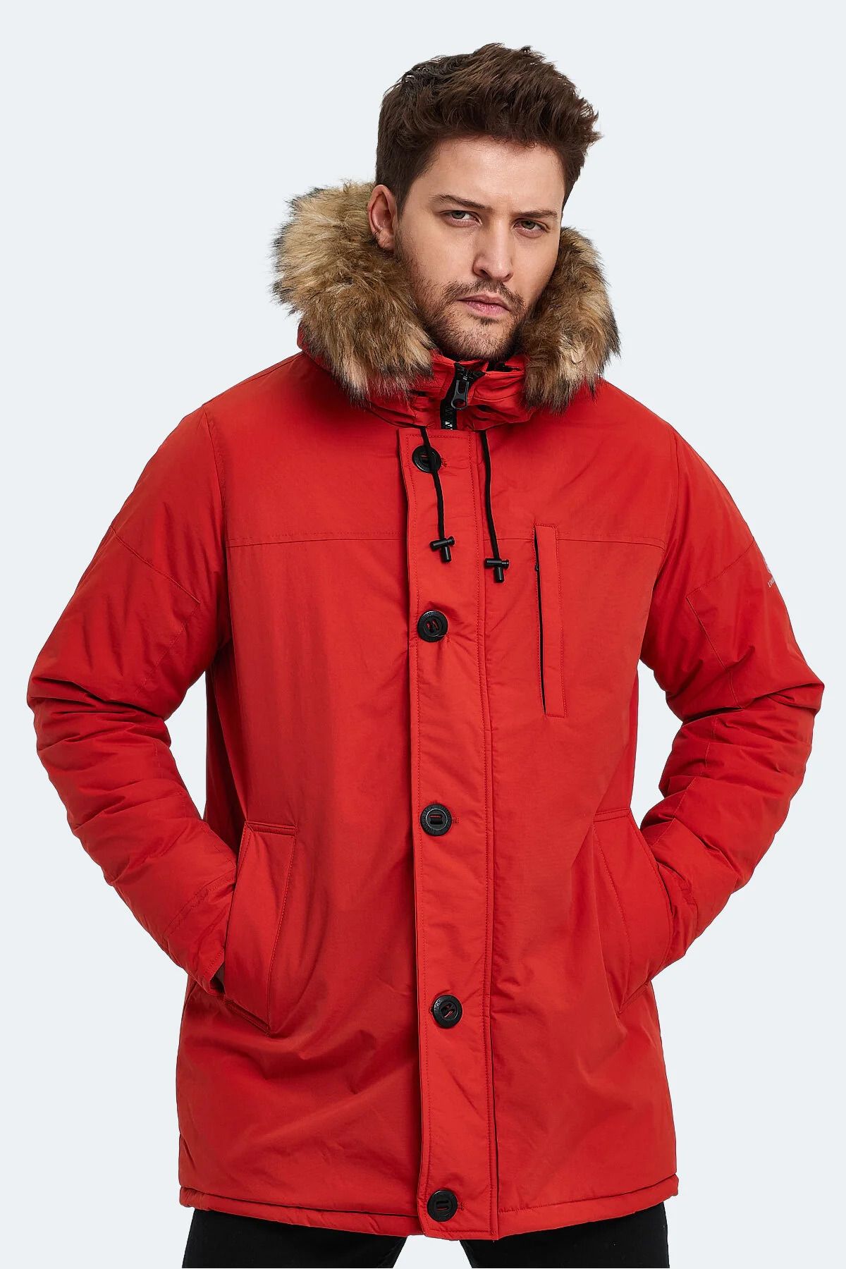 Red sales parka mens