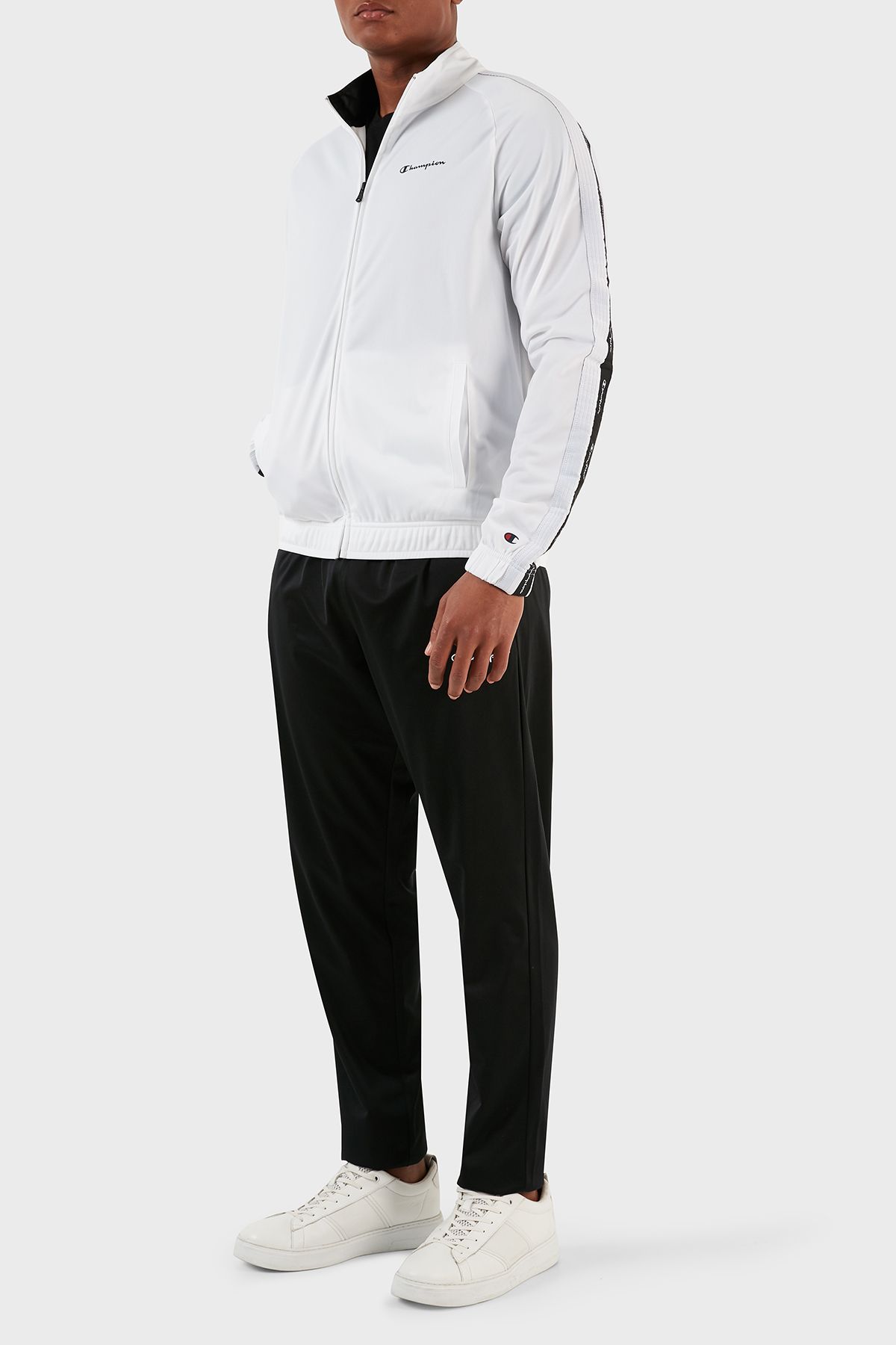 Champion logo tracksuit sales