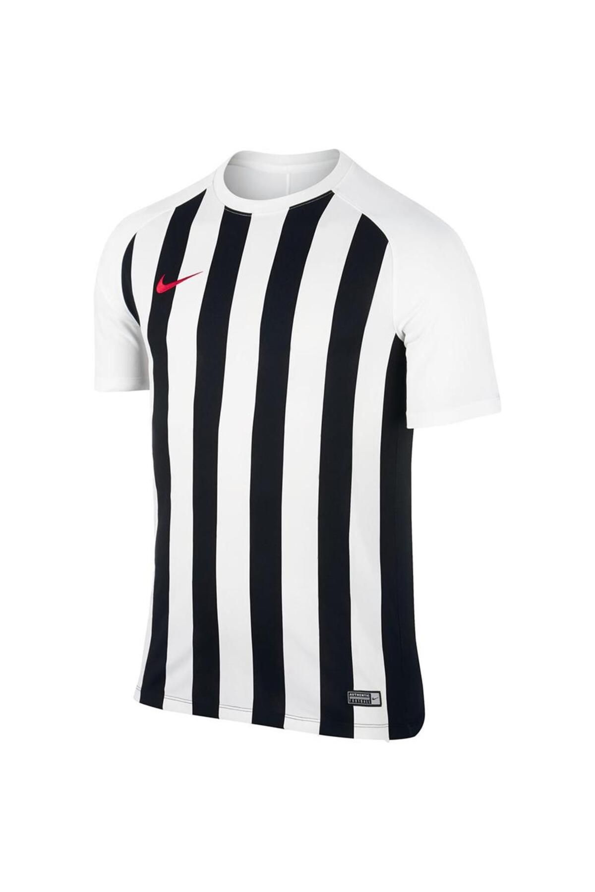 Nike black and sales white striped shirt