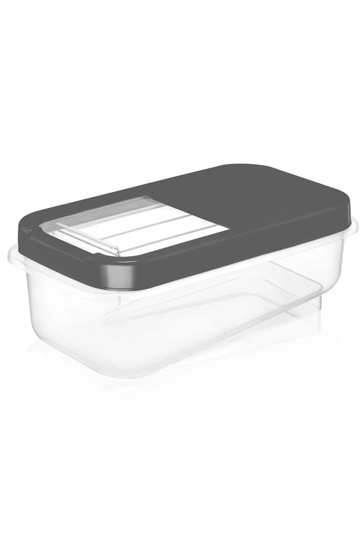 NY HOME-3 Pieces 5 Lt Multibox Storage Container with Easy Sliding Lid Anthracite 2