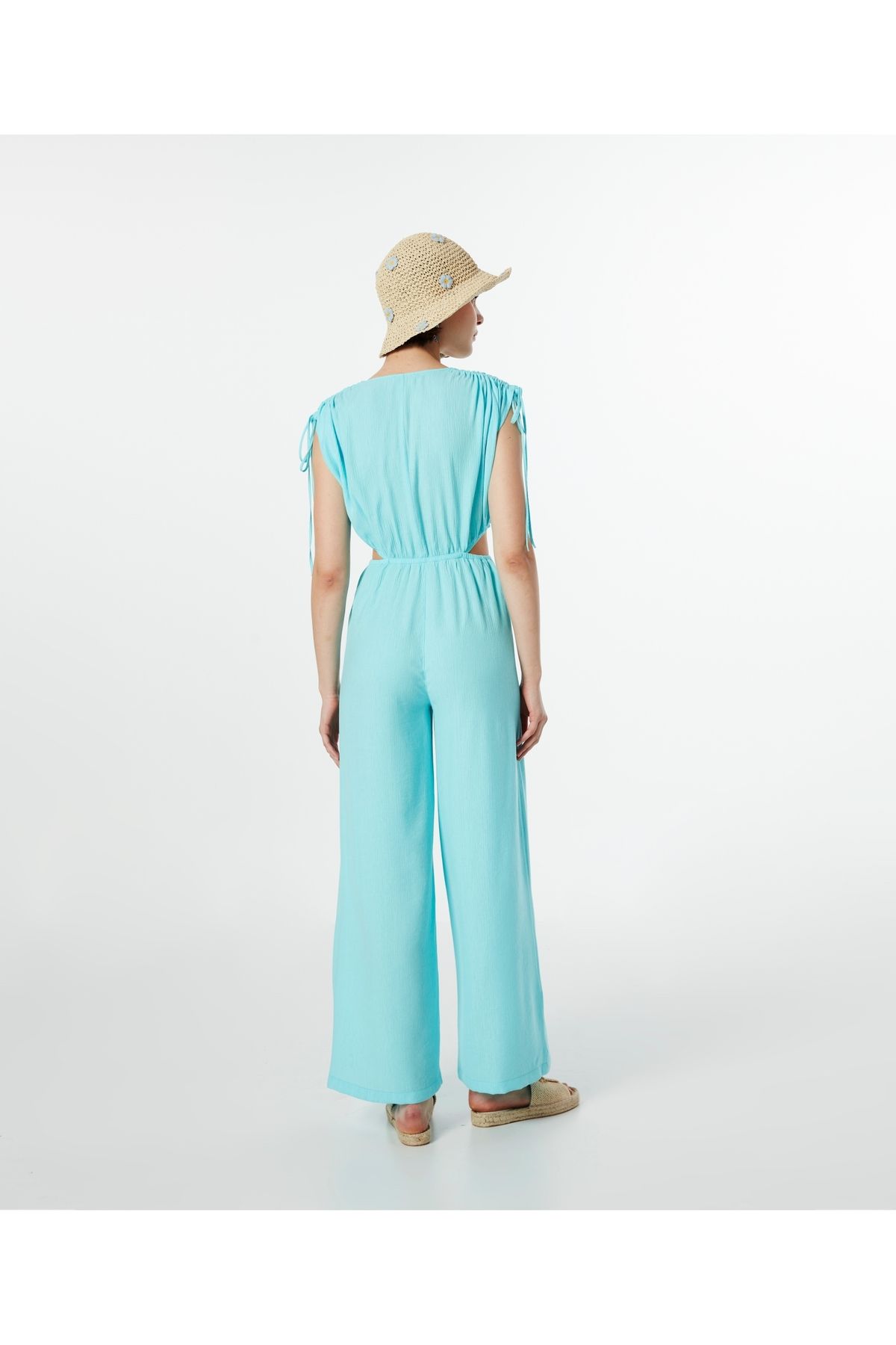 Blue and sales green jumpsuit