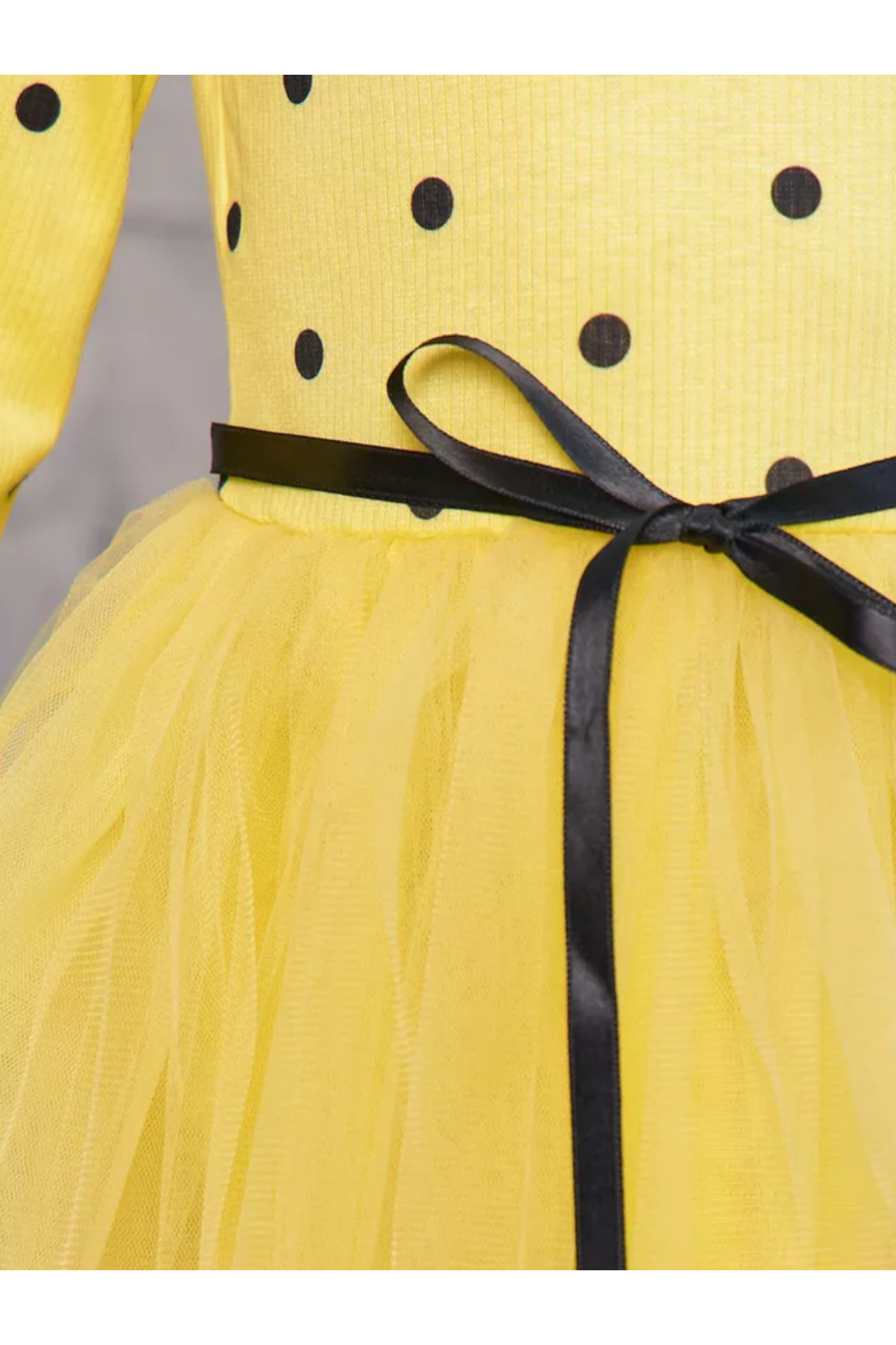 nc gift Kız Bebek Çocuk Puantiyeli 4 Mevsim Esnek Likralı Kabarık Tütü Elbise fotoğrafı 6 (önizleme)