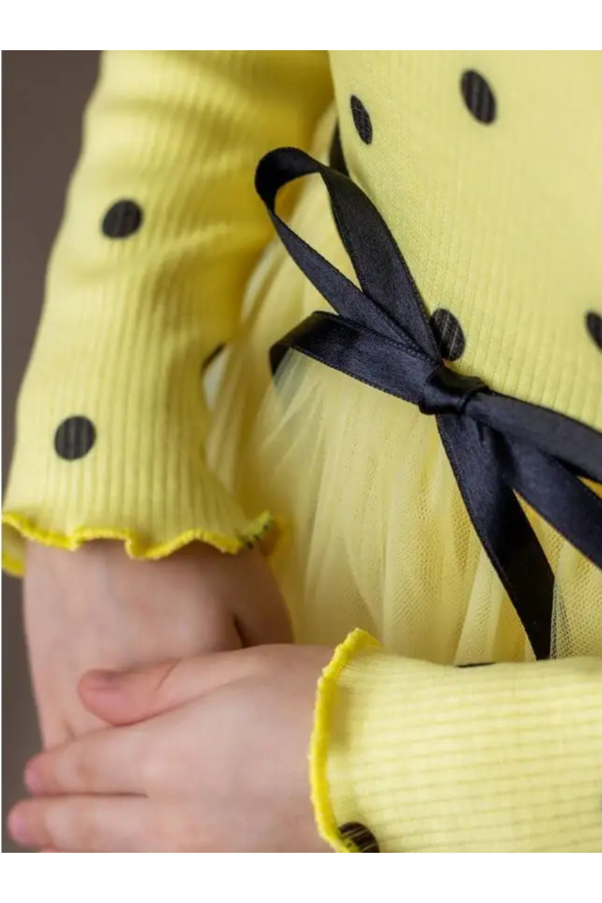 nc gift Kız Bebek Çocuk Puantiyeli 4 Mevsim Esnek Likralı Kabarık Tütü Elbise fotoğrafı 5 (önizleme)