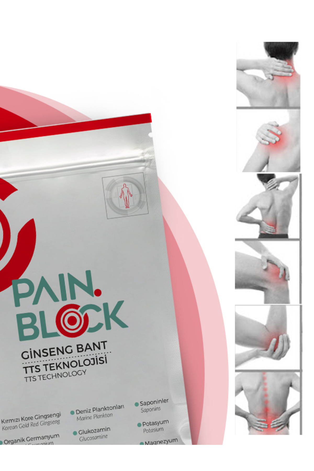 PAİN BLOCK Pain Block Pain Free TTS TECHNOLOGY PAİNLESS/AĞRI BANDI