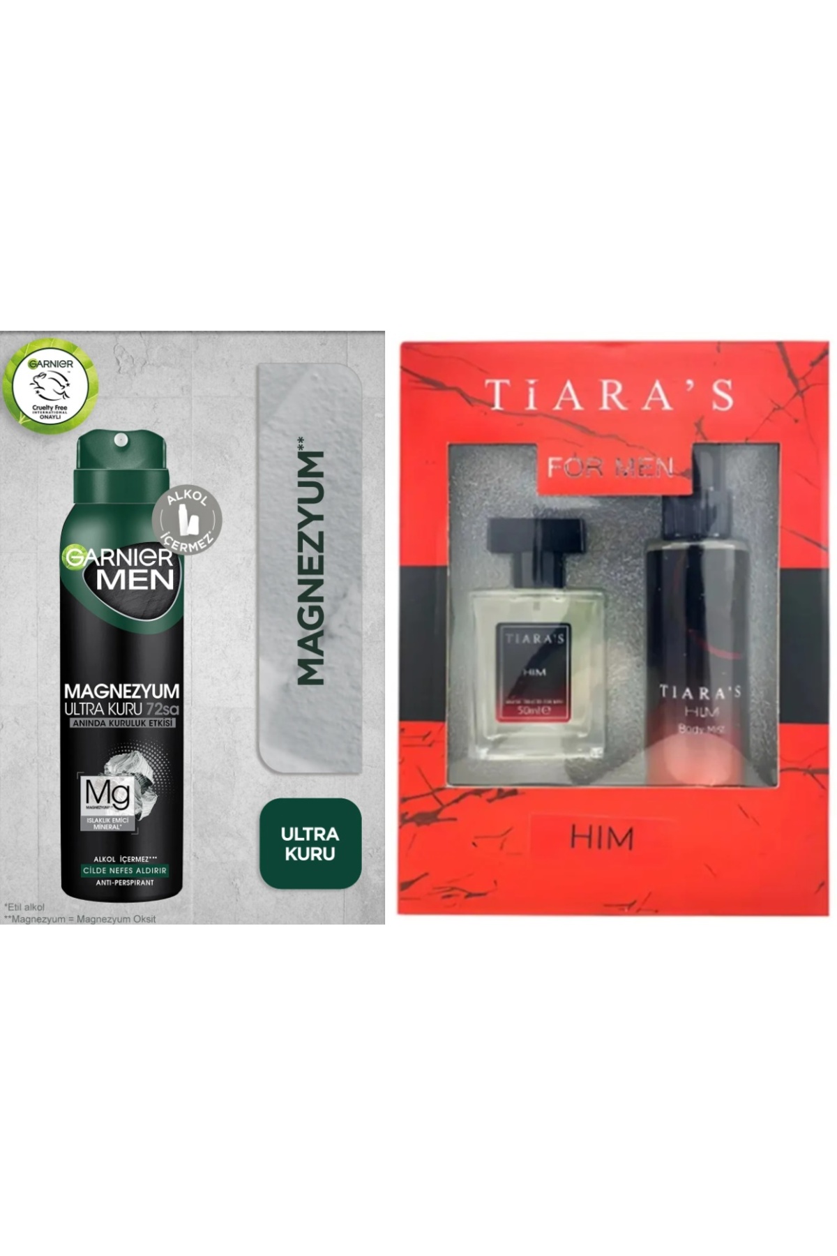 Garnier Men Magnezyum Ultra Kuru Sprey Deodorant+ Tiaras Him Erkek