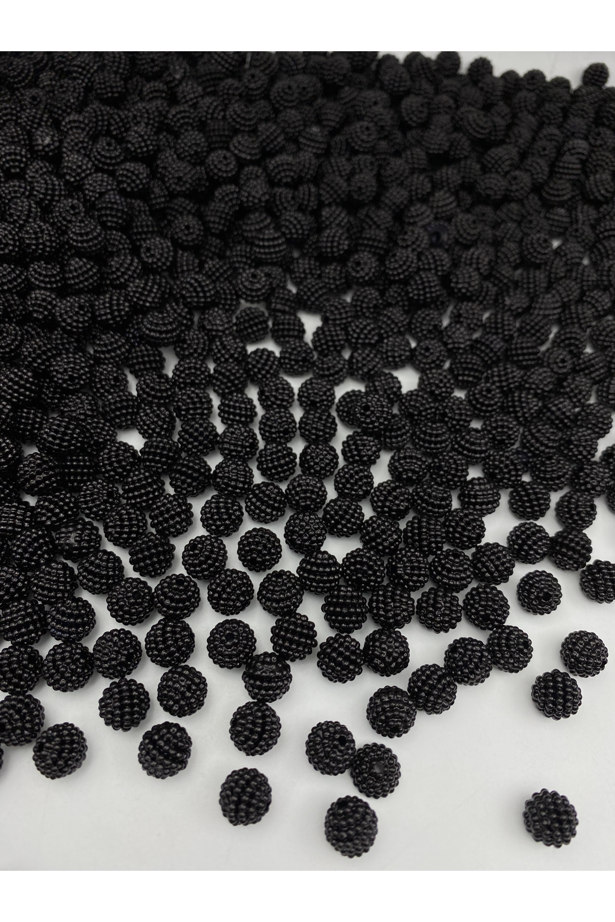 Hedef Bijuteri Parçalı Böğürtlen,100Gr 10mm Siyah Renk Parçalı Böğürtlen İnci Boncuk,Çanta Yapım Boncuğu(~280 Adet)