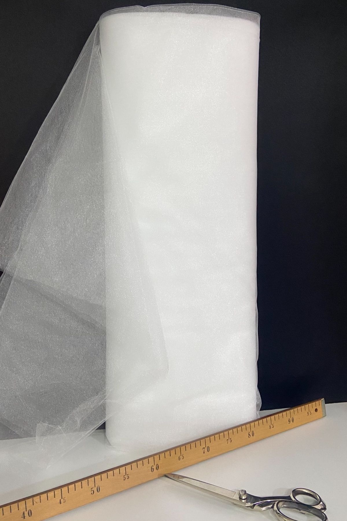 ZEYMERADE-White Bundle Decoration Tulle, Promise Engagement Dowry Door Birthday Bridal Bride Party Gift Ornament, 100x300cm 3
