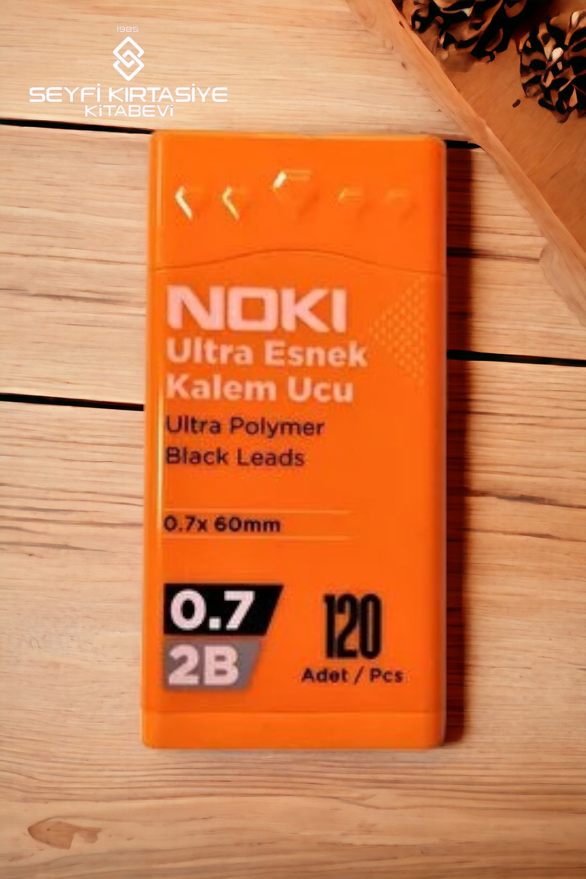 SEYFİKİRTASİYE 2B SİYAH 0.7 MM KALEM UCU 120'Lİ ULTRA ESNEK KALEM UCU TURUNCU KUTU
