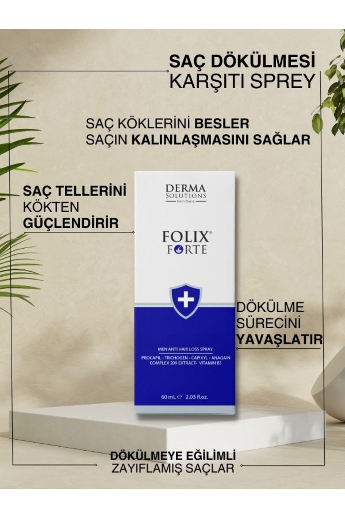 FOLIX FORTE SPREY MEN - SAÇ DÖKÜLMESİNE KARŞI ERKEK SPREY — FLXSPM — تصویر 2 از 4