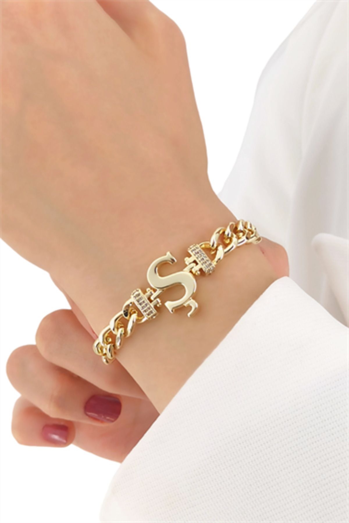 lk Accessories Premium S Letter Bracelet Zircon Stone