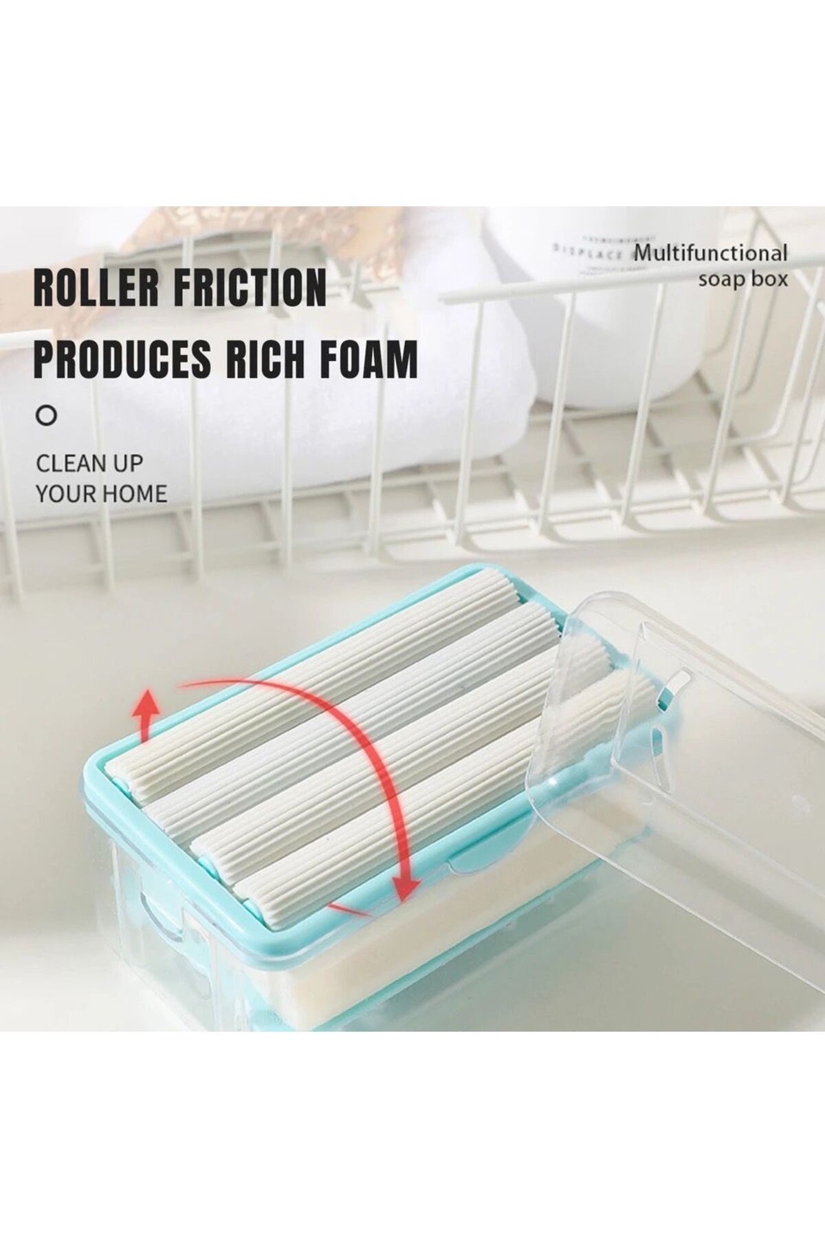 BLUE SİDE-Multifunctional Practical Scrubbing Soap Box 5