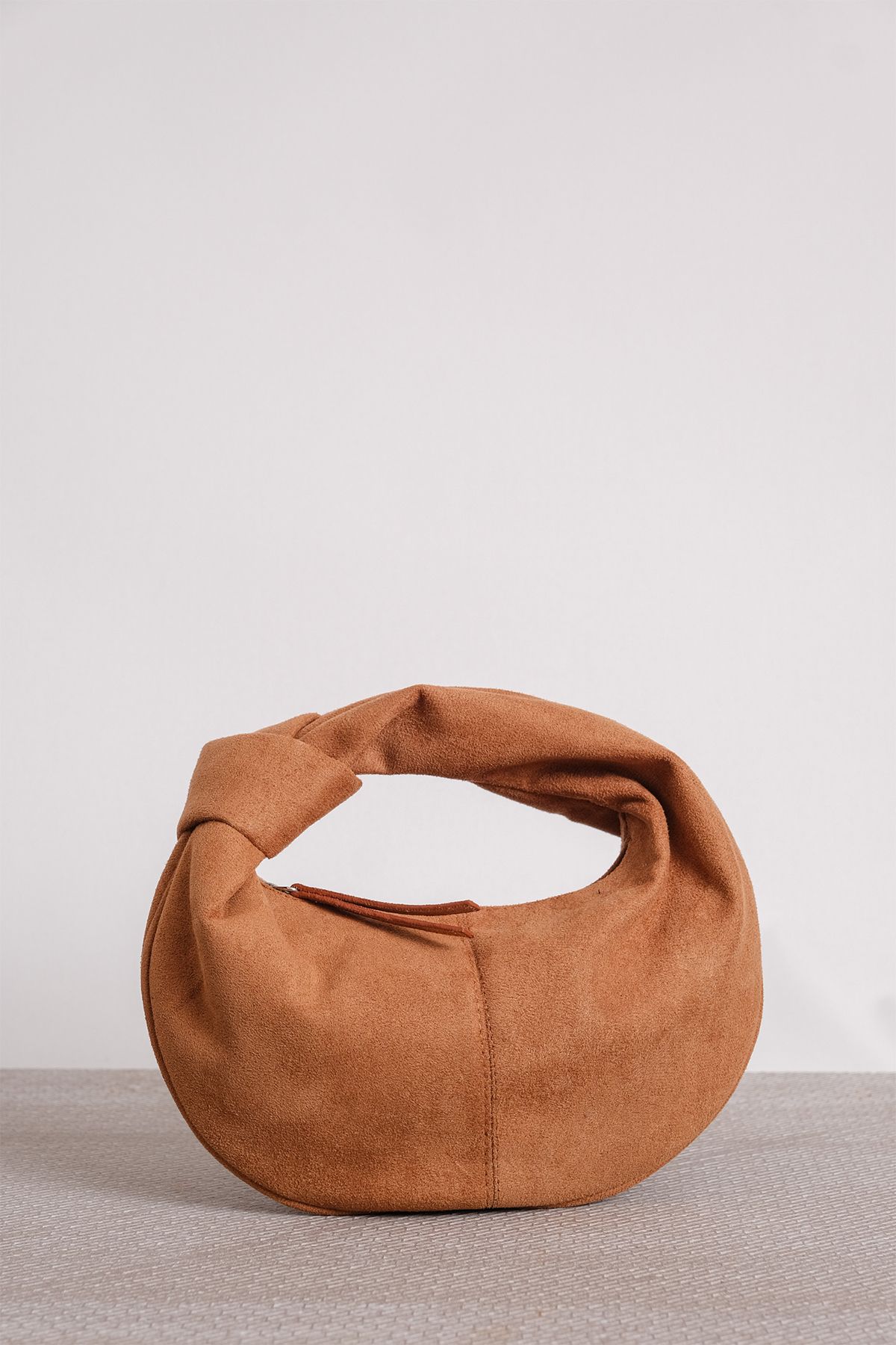 Çantacımstore Женская мини-сумка Jordie Hand Bag Suede Tan 1612 16122023JORDIESUET