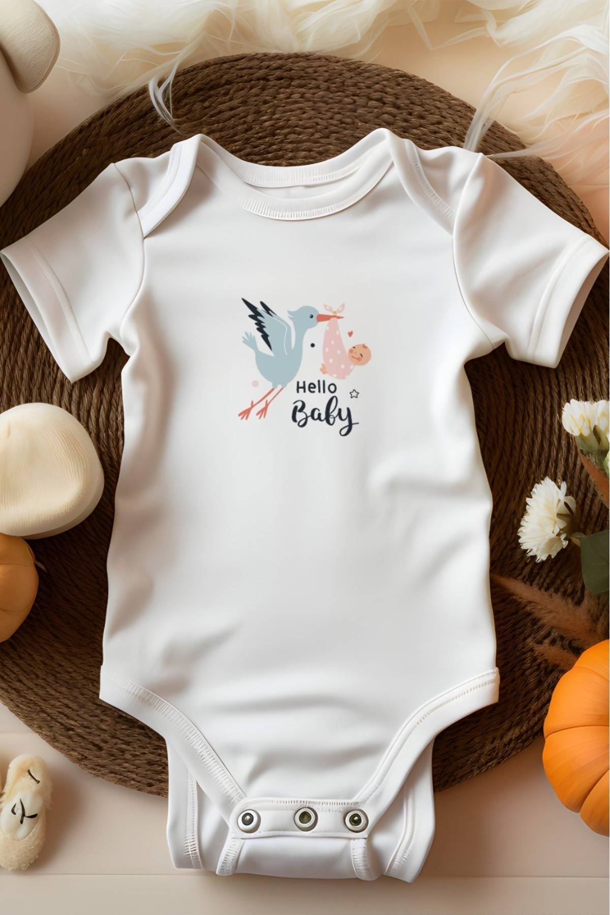 ببک پریسی بادی نوزادی طرح لک لک طرح هلو بیبی پرسی، ۱۰۰٪ پنبه ارگانیک ببک پریسی بادی نوزادی طرح لک لک طرح هلو بیبی پرسی، ۱۰۰٪ پنبه ارگانیک