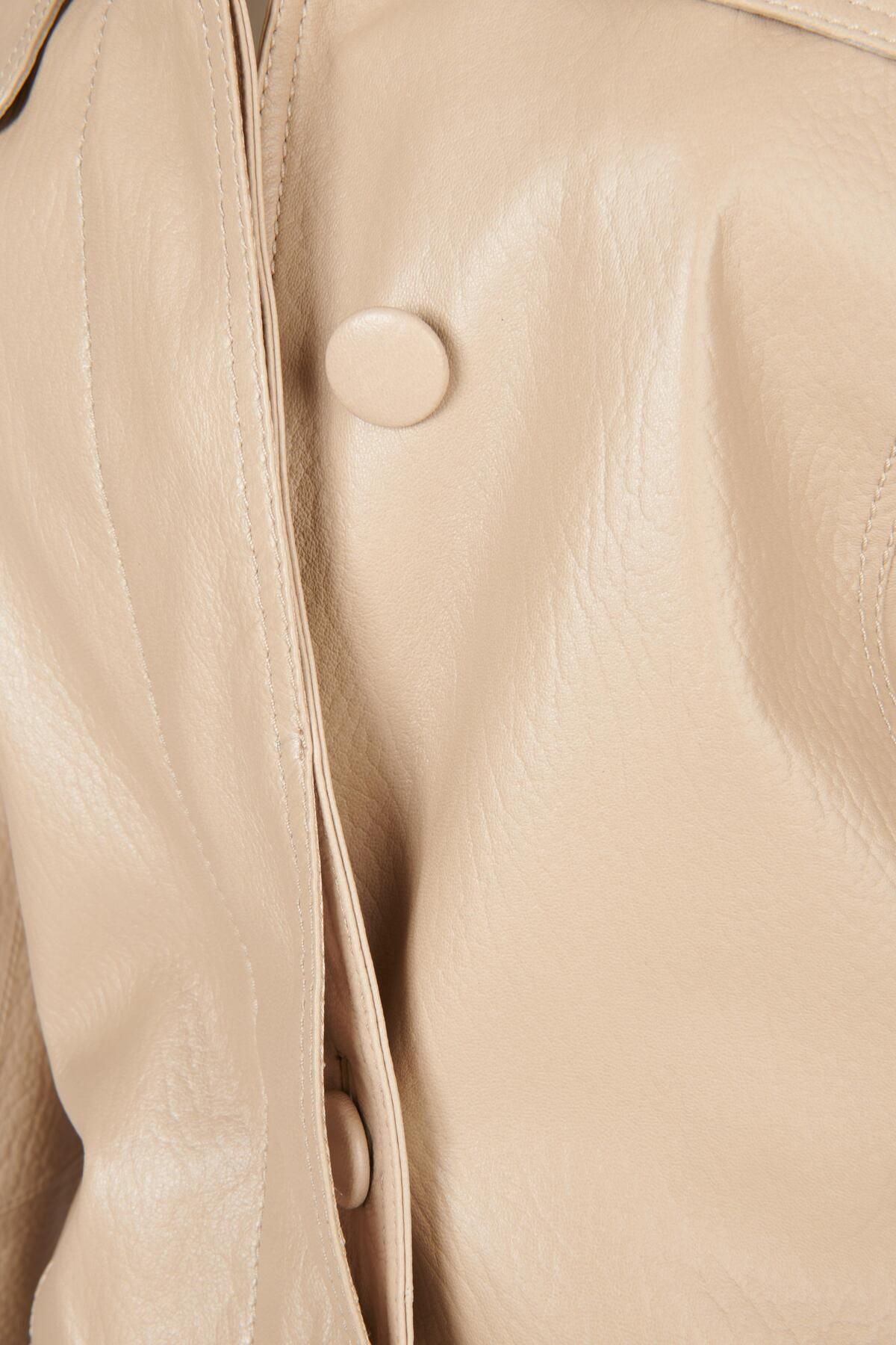 Noella-ELINA Leather Jacket Beige Jumbo 5