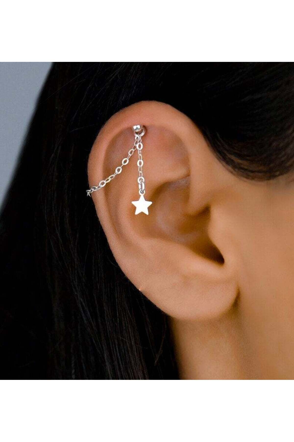 TakıConcept  Mıknatıslı Deliksiz Kıkırdak Küpe, Fake Küpe, Helix Küpe