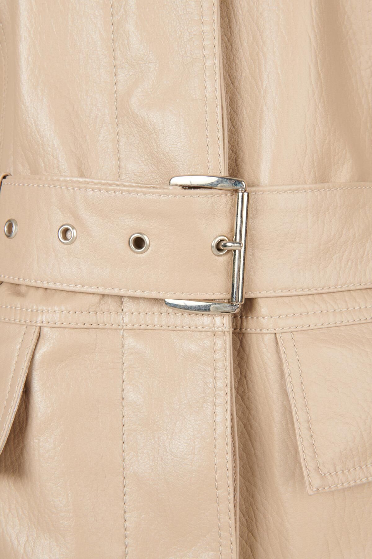 Noella-ELINA Leather Jacket Beige Jumbo 6