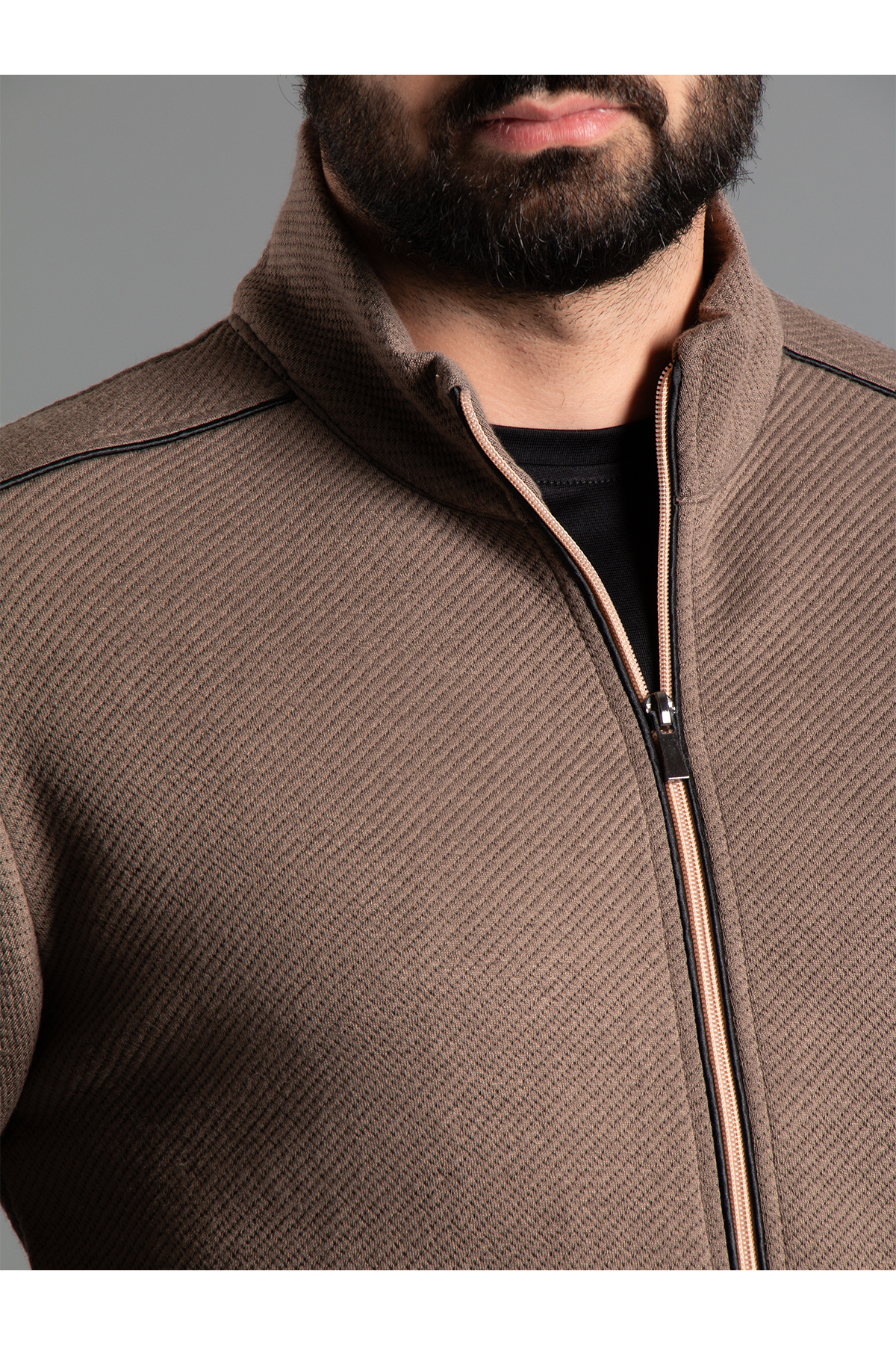 ZEKİ ÖZER  ERKEK VİZON FİTİLLİ HIRKA - Görsel 2