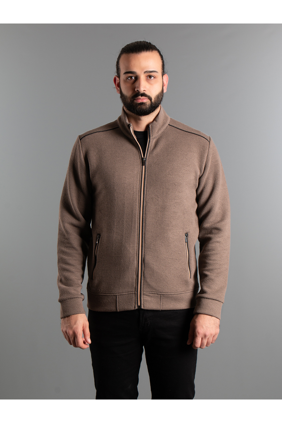 ZEKİ ÖZER  ERKEK VİZON FİTİLLİ HIRKA - Görsel 4