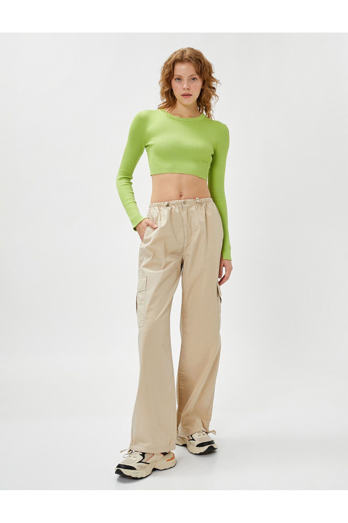 Trendyol Collection Stone Wide Leg/Wide Leg Woven Trousers