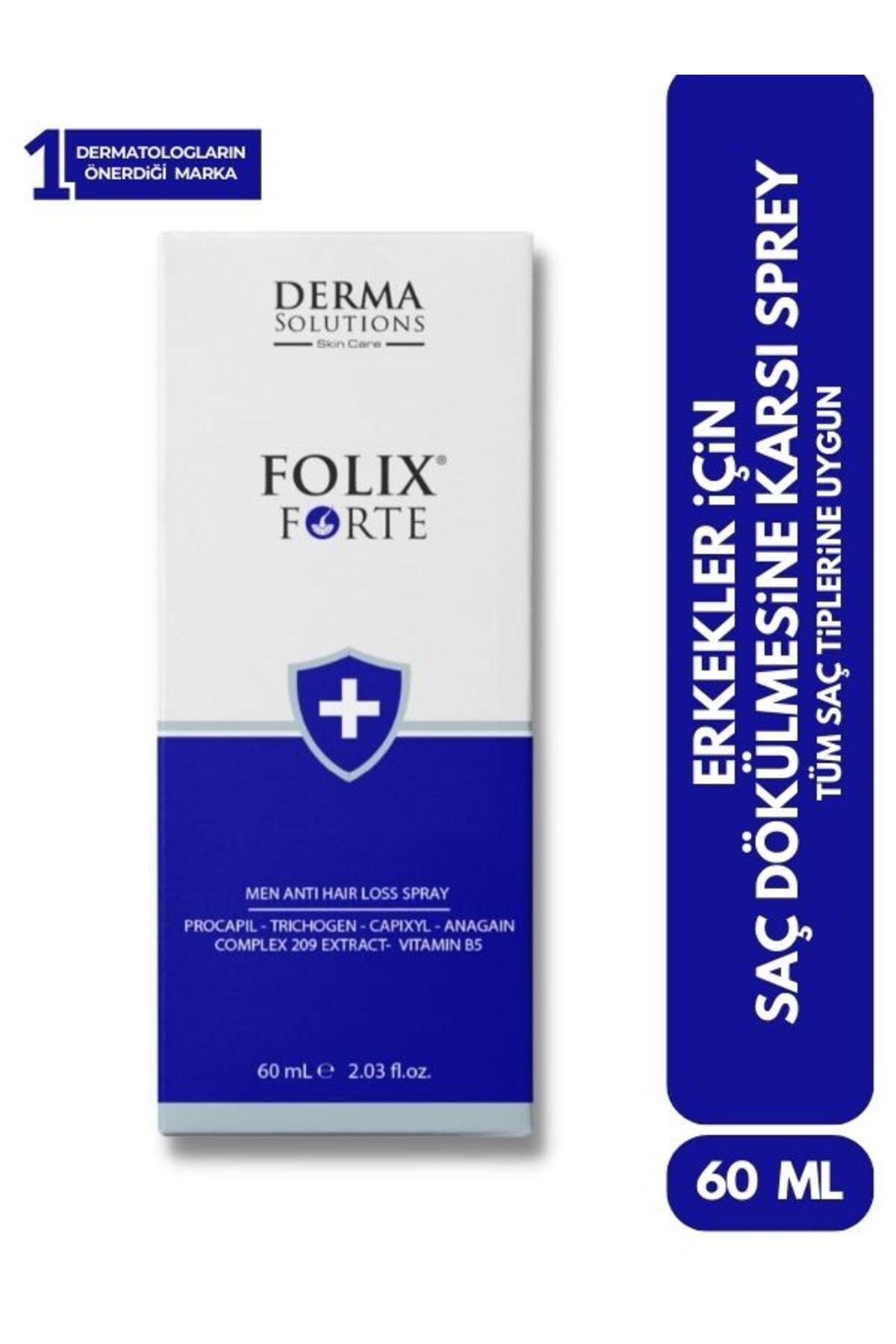 اسپری مردانه فولیکس فورته - اسپری مردانه در برابر ریزش مو DermaSolutions
