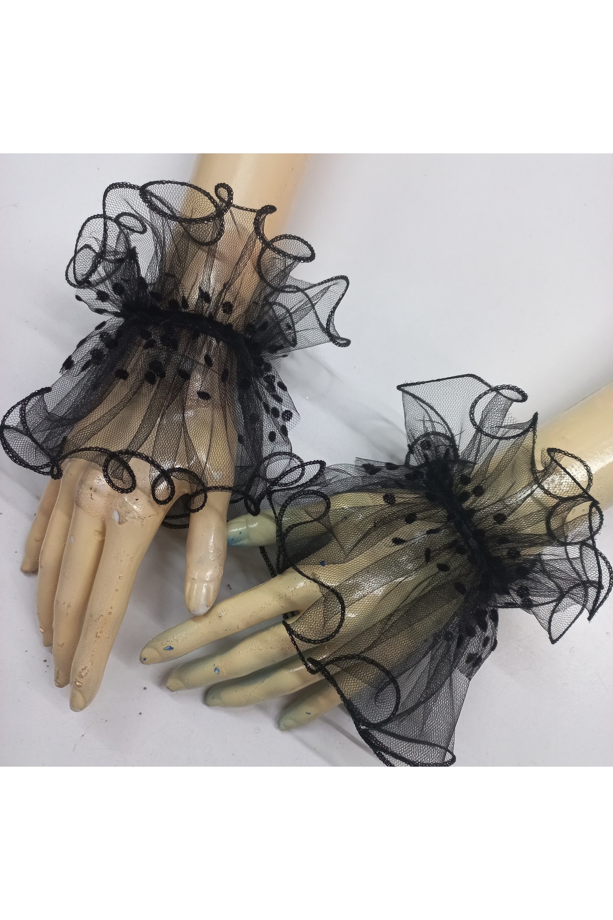 es moda shop  Almira tül manşet bileklik siyah - Görsel 6