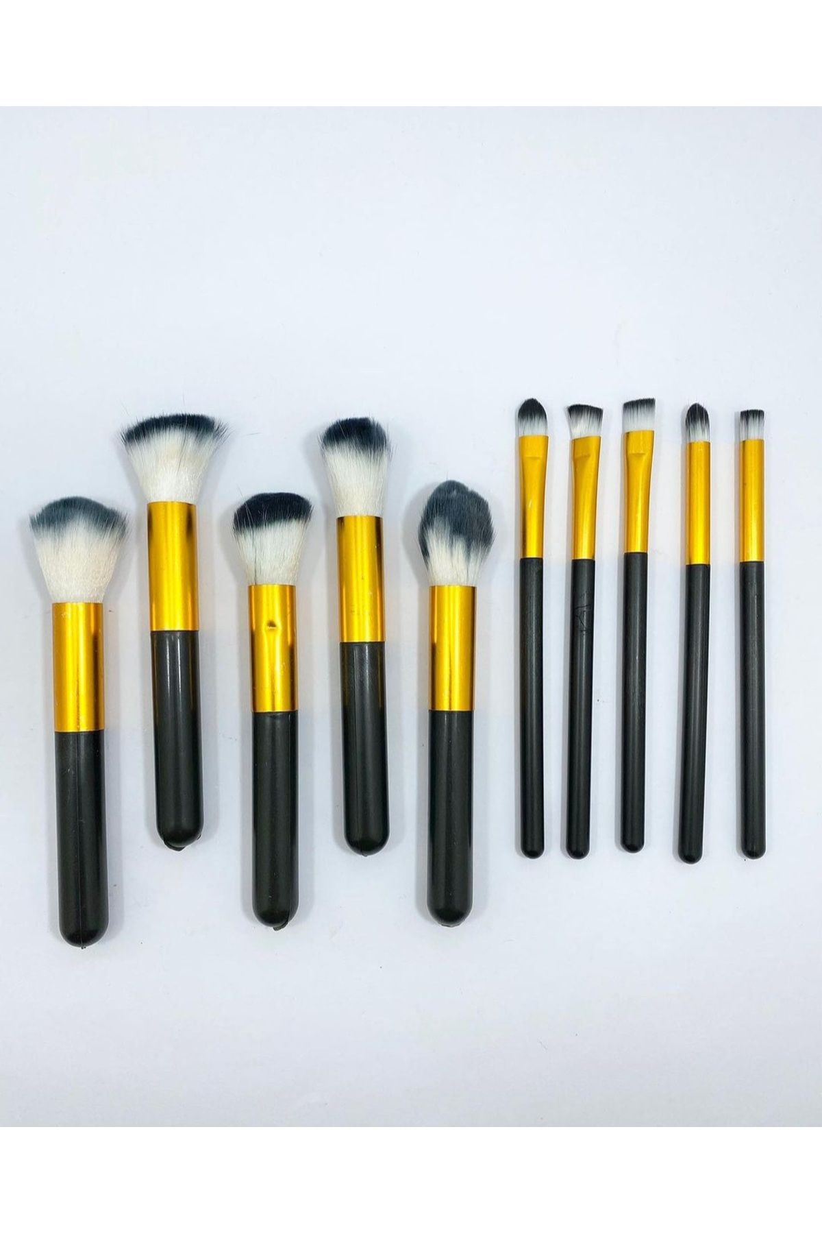 ست برس آرایش 10 عددی - دسته مشکی - رژگونه - پودر - کانسیلر - سایه چشم - برس کانتورینگ ESSFASIHON