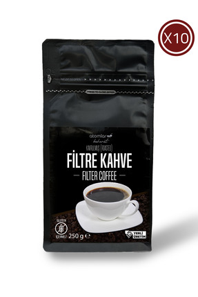 gajun Filtre Kahve Öğütülmüş 250gr ×10 Adet (Kavrulmuş Çekirdek)