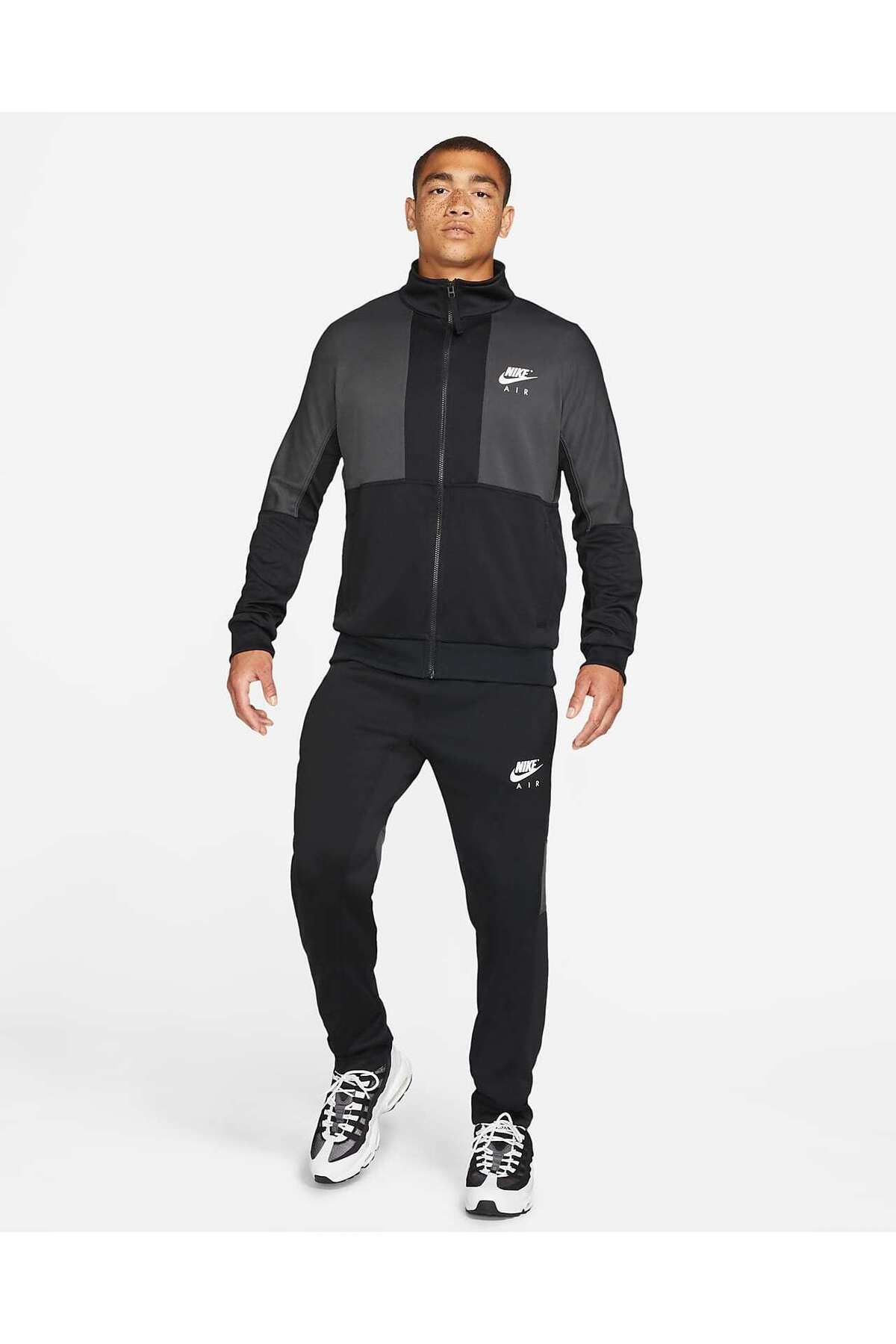 Nike AIR PRINTED BLACK SWEATSHIRT LOOSE FIT Trendyol