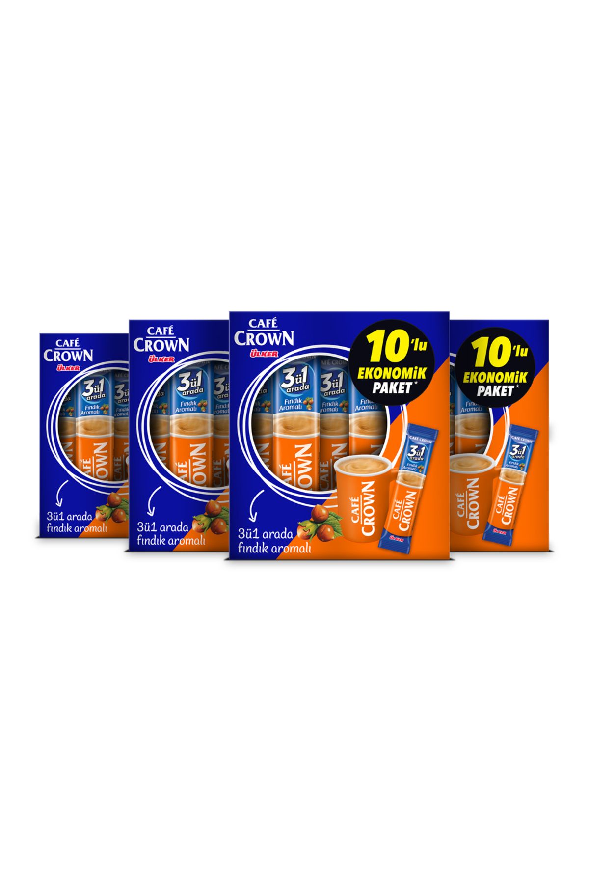Cafe Crown 3'ü 1 Arada Fındıklı 18 Gr. x 10 Adet x 4 Kutu