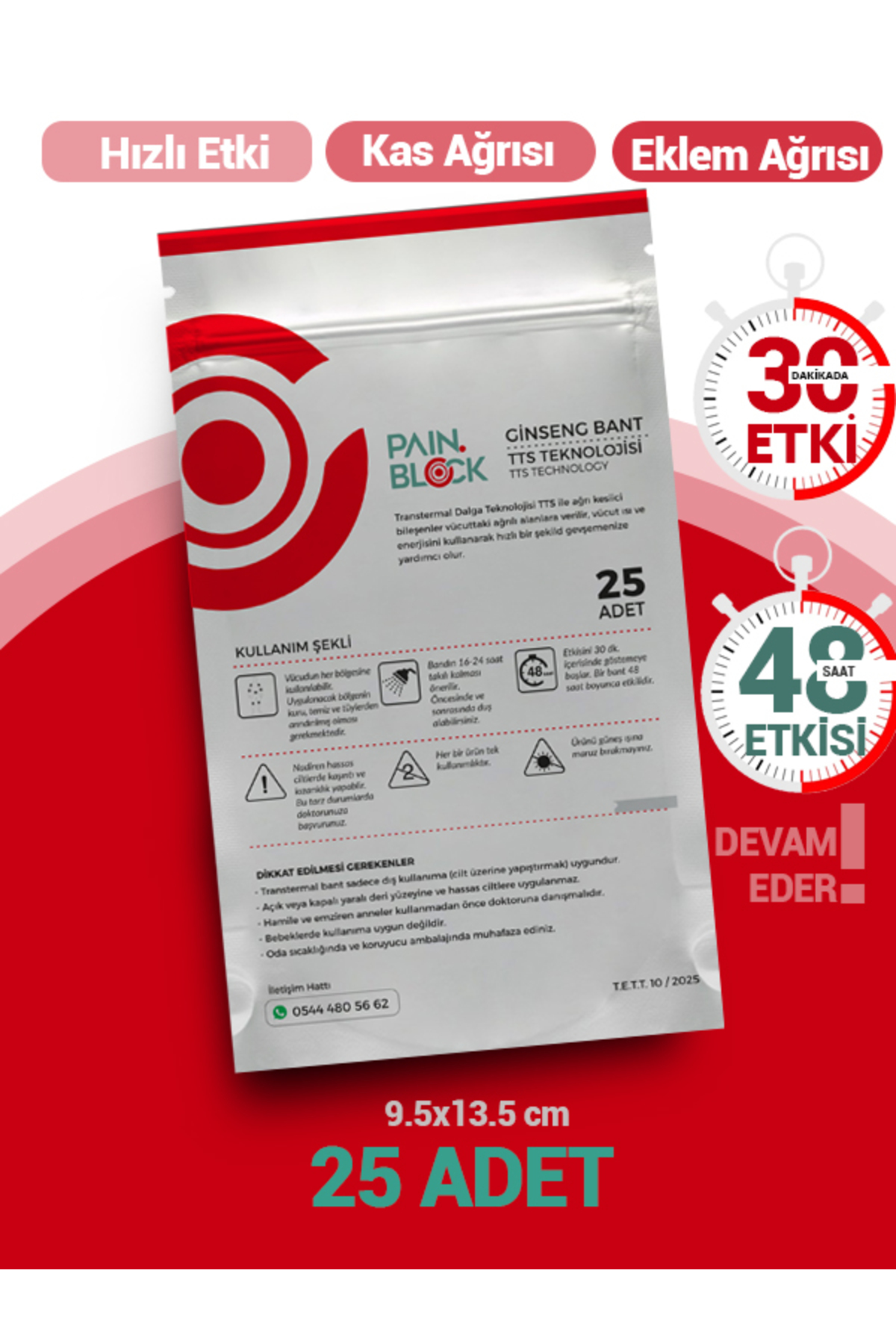 PAİN BLOCK Pain Block Pain Free TTS TECHNOLOGY PAİNLESS/AĞRI BANDI