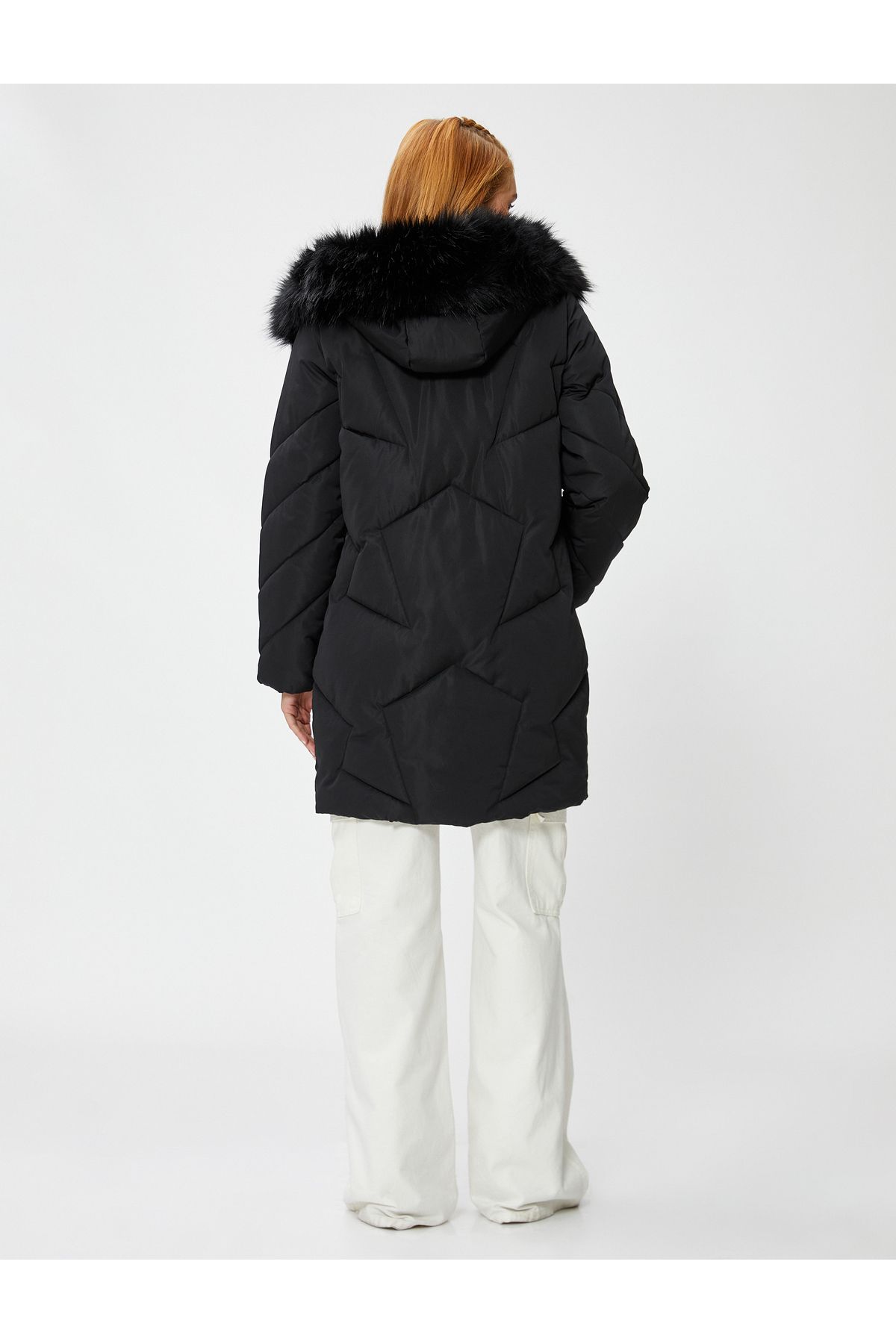 Oasis black albany long padded coat new arrivals