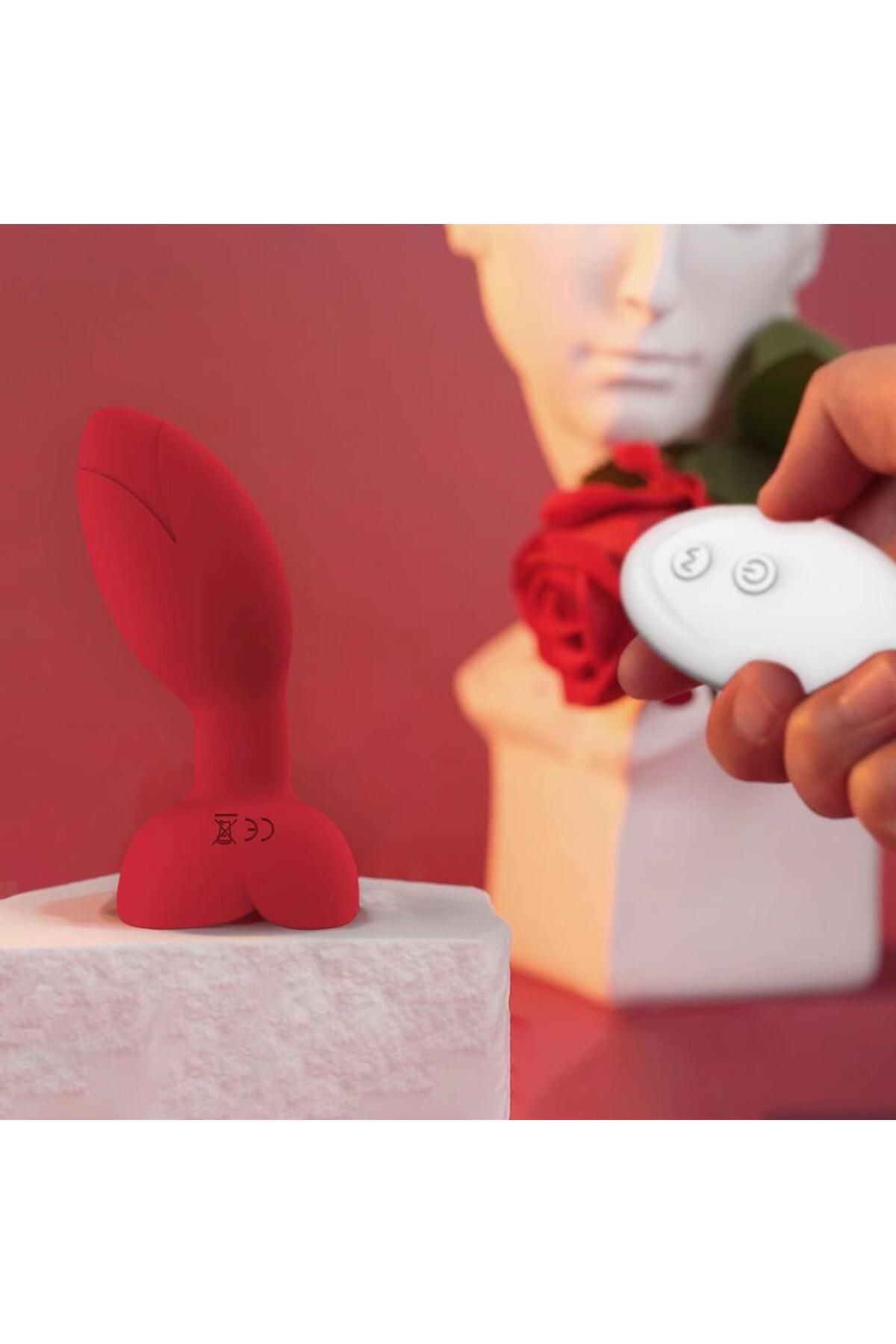 10 Titreşim ve 10 Rotasyon Modlu Uzaktan Kumandalı Şarj Edilebilir Rose Vibratör 3