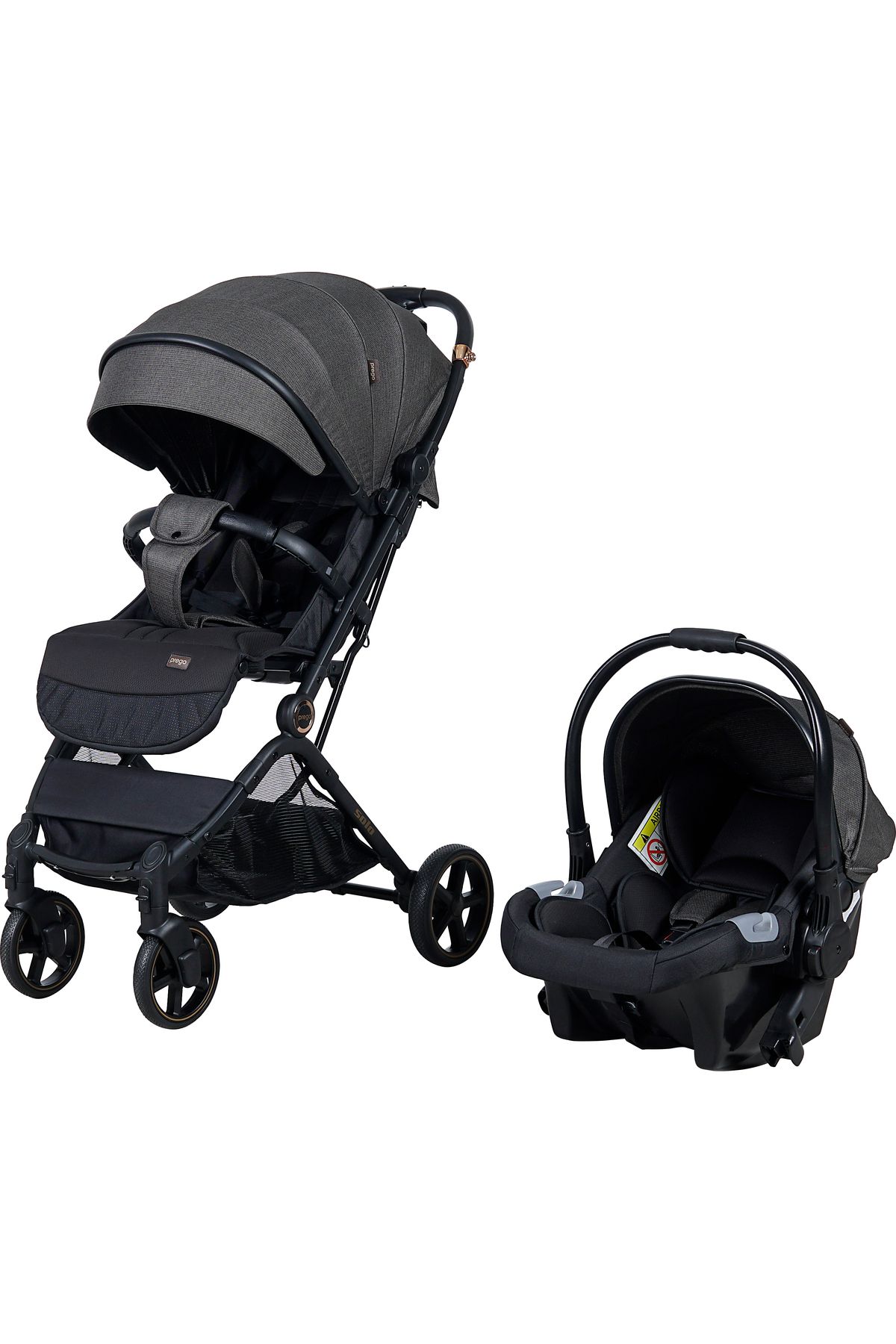 Детская коляска Prego Solo Travel System бежевая 2032MNMD