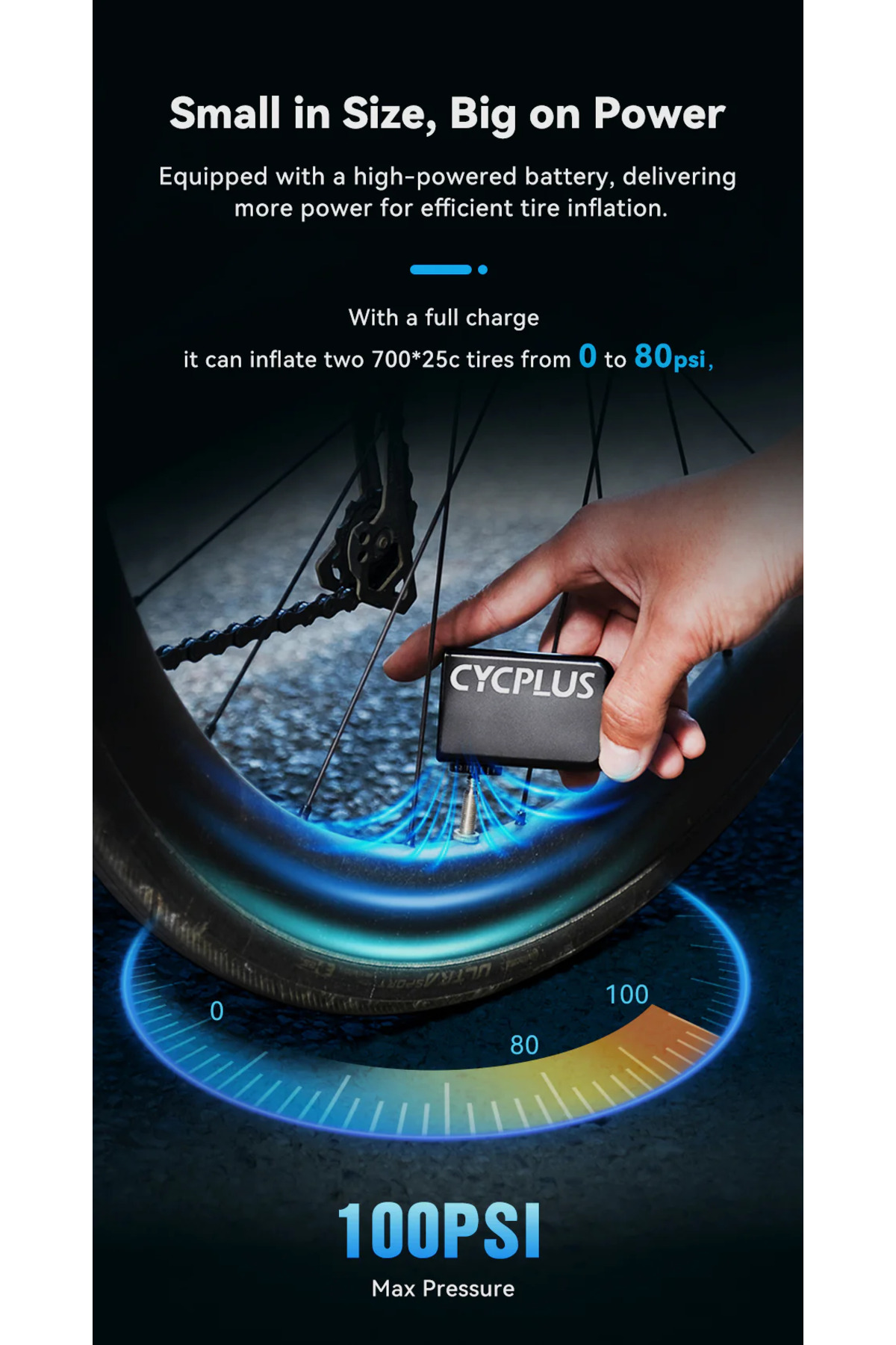 Resim Sigma CYCPLUS TINY CUBE BİSİKLET POMPASI 